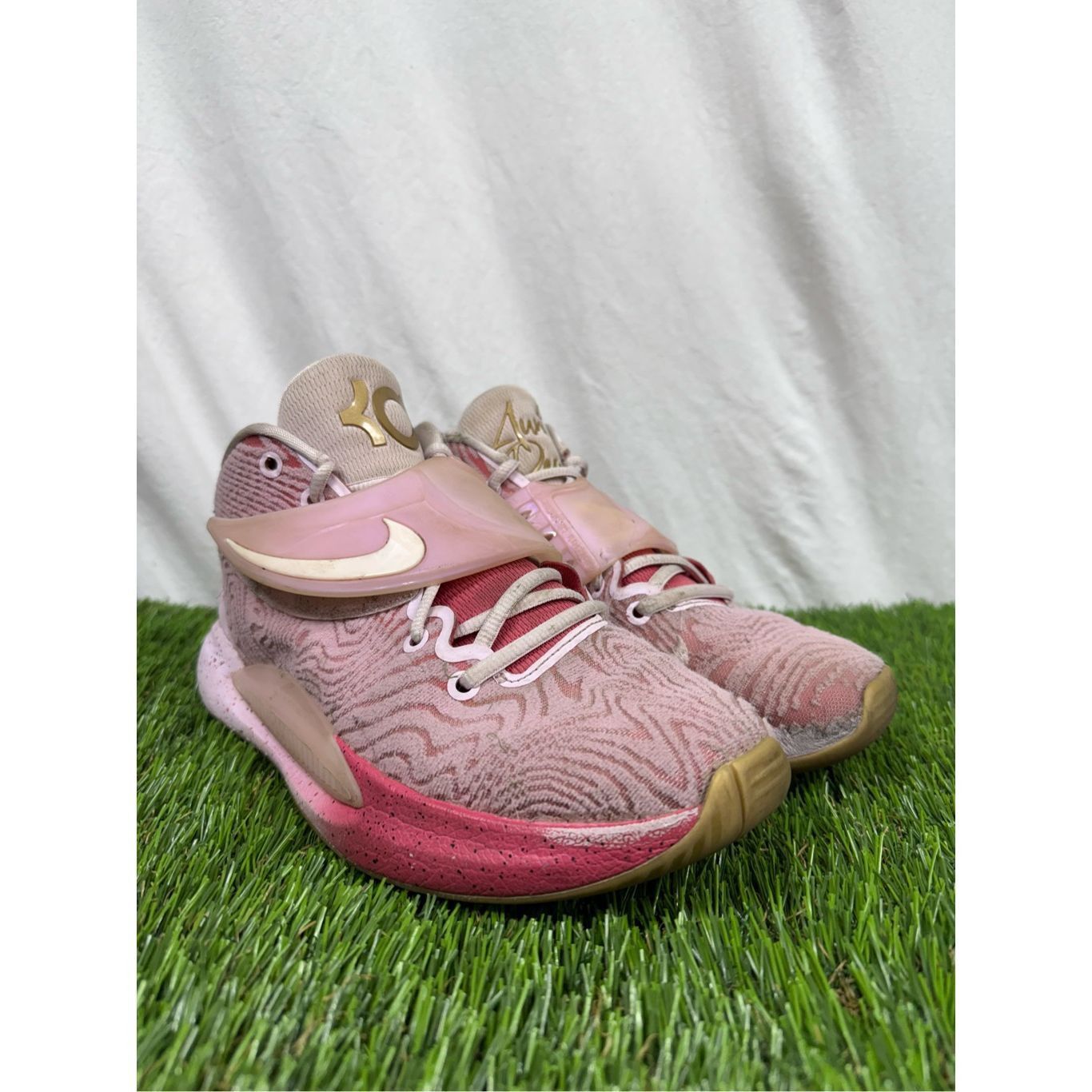 Nike Size 8.5 Nike KD 14 'Aunt Pearl' Pink Brown Black Suede Leat Size US 8.5 / EU 41-42 - 1 Thumbnail