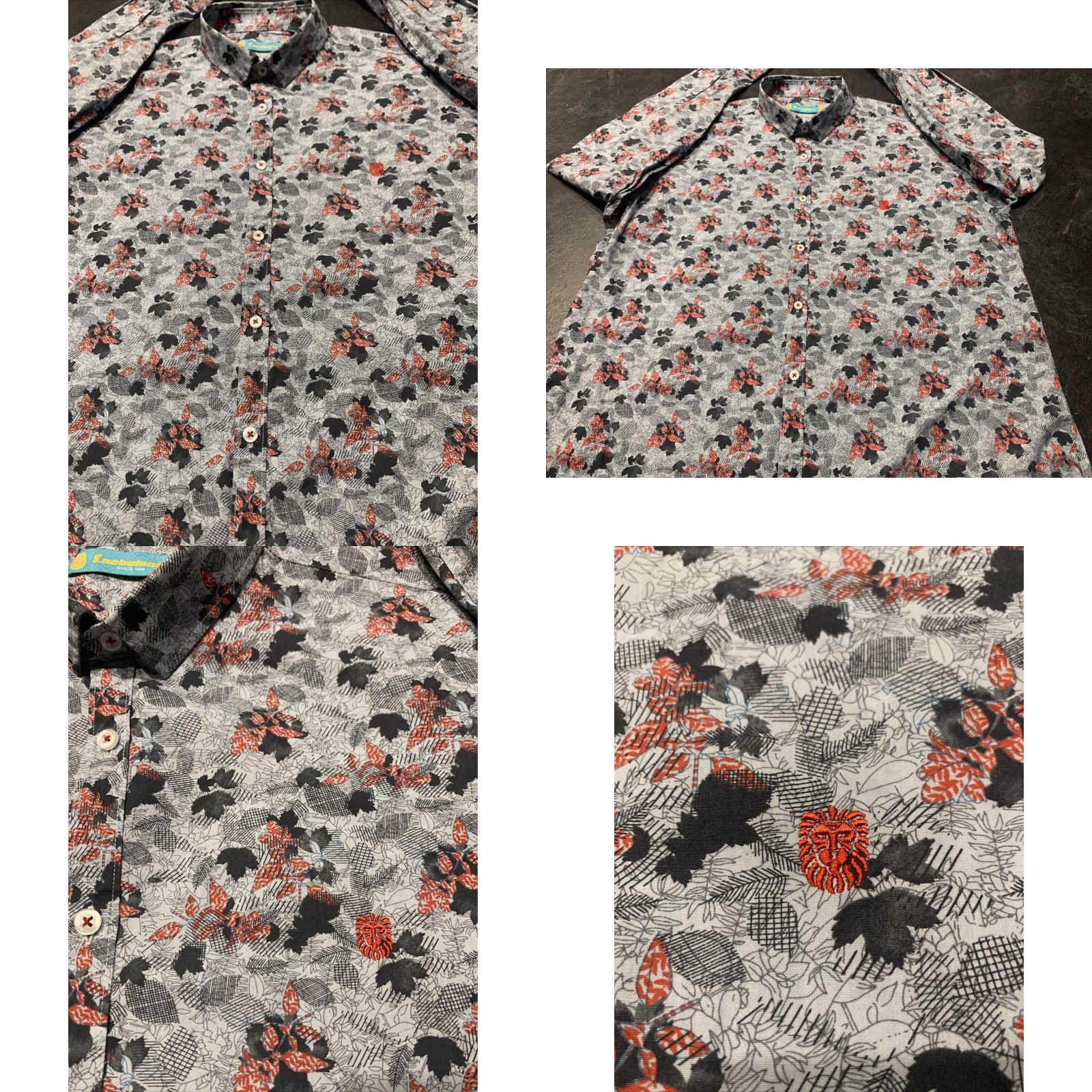 Vintage VINTAGE FLOWERS Floral Long Sleeve Button-Up Casual Mens Gray XL Shirt Size US XL / EU 56 / 4 - 4 Thumbnail
