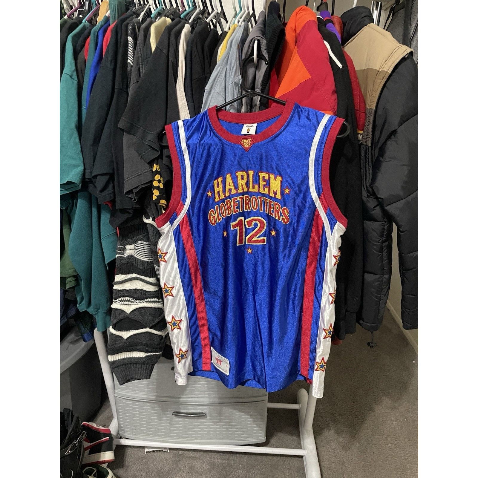 Harlem Globetrotters Size L- VTG HARLEM GLOBETROTTERS ANT # 12 JERSEY BASKETBALL Size L / US 10 / IT 46 - 1 Thumbnail