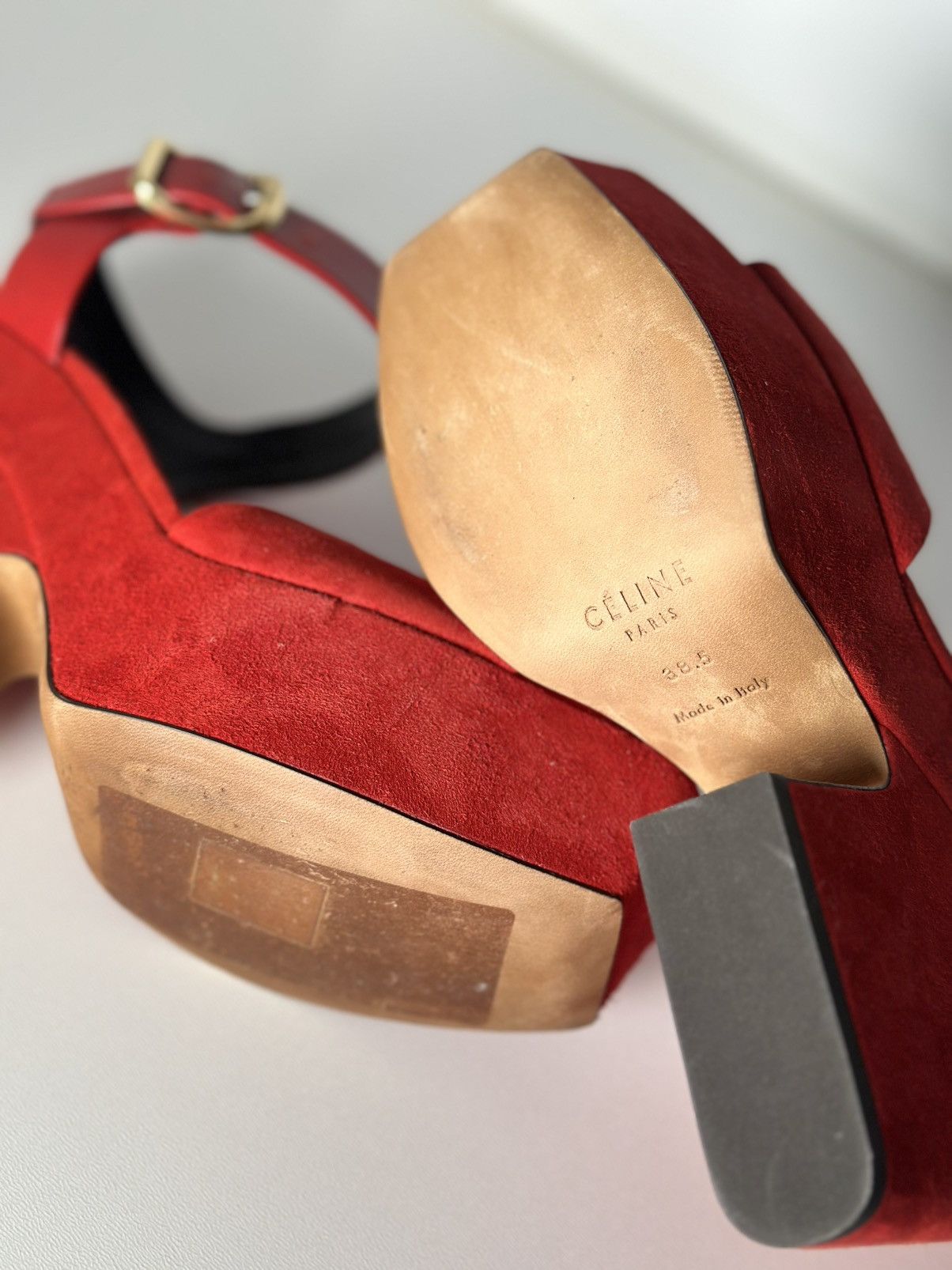 Celine Celine sandals women red 🔥 38.5 s Size US 8.5 / IT 38.5 - 13 Thumbnail