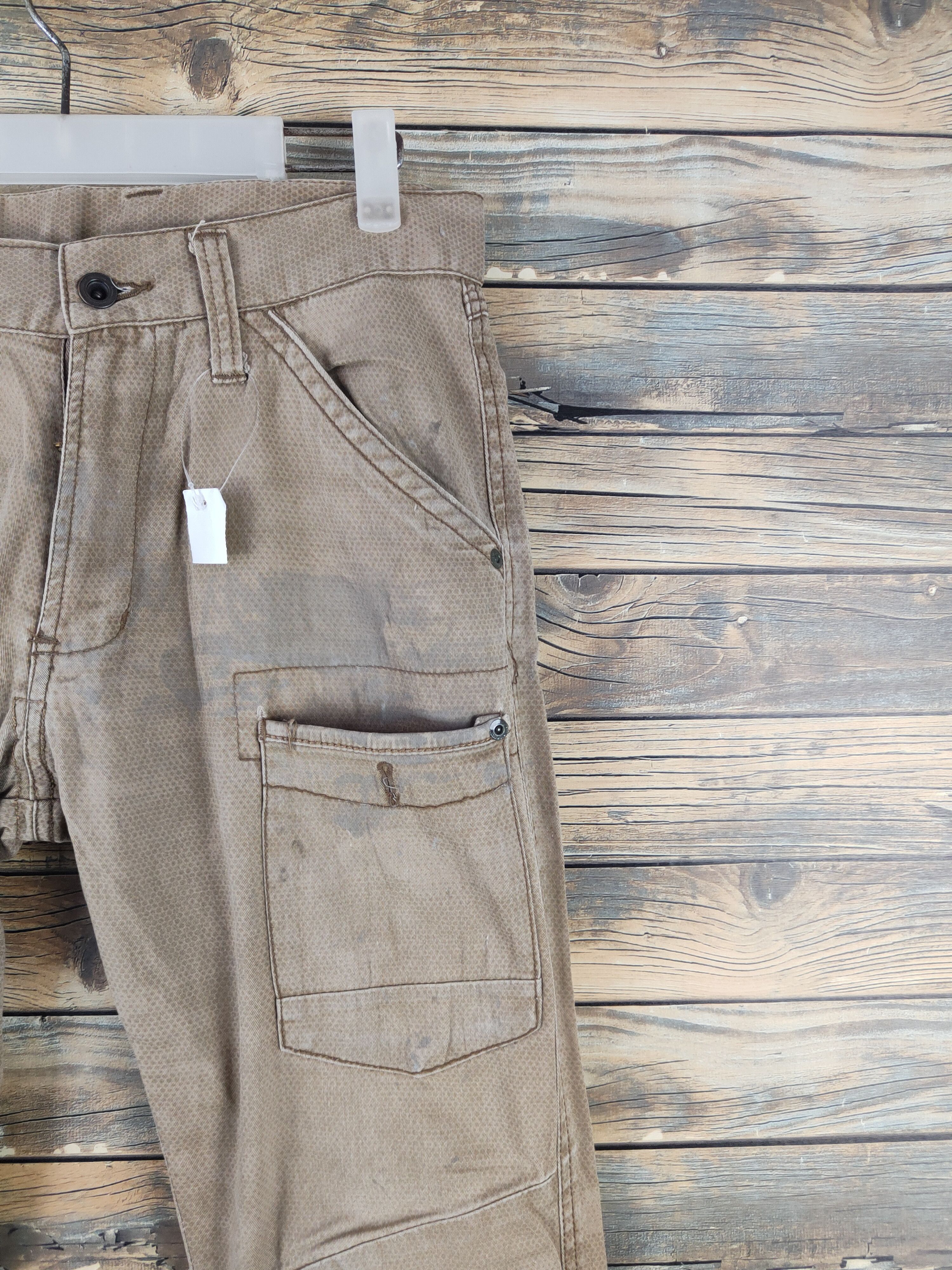 Japanese Brand DL Japanese Brand Beige Multipocket Cargo Pants #46-276T Size US 31 - 6 Thumbnail