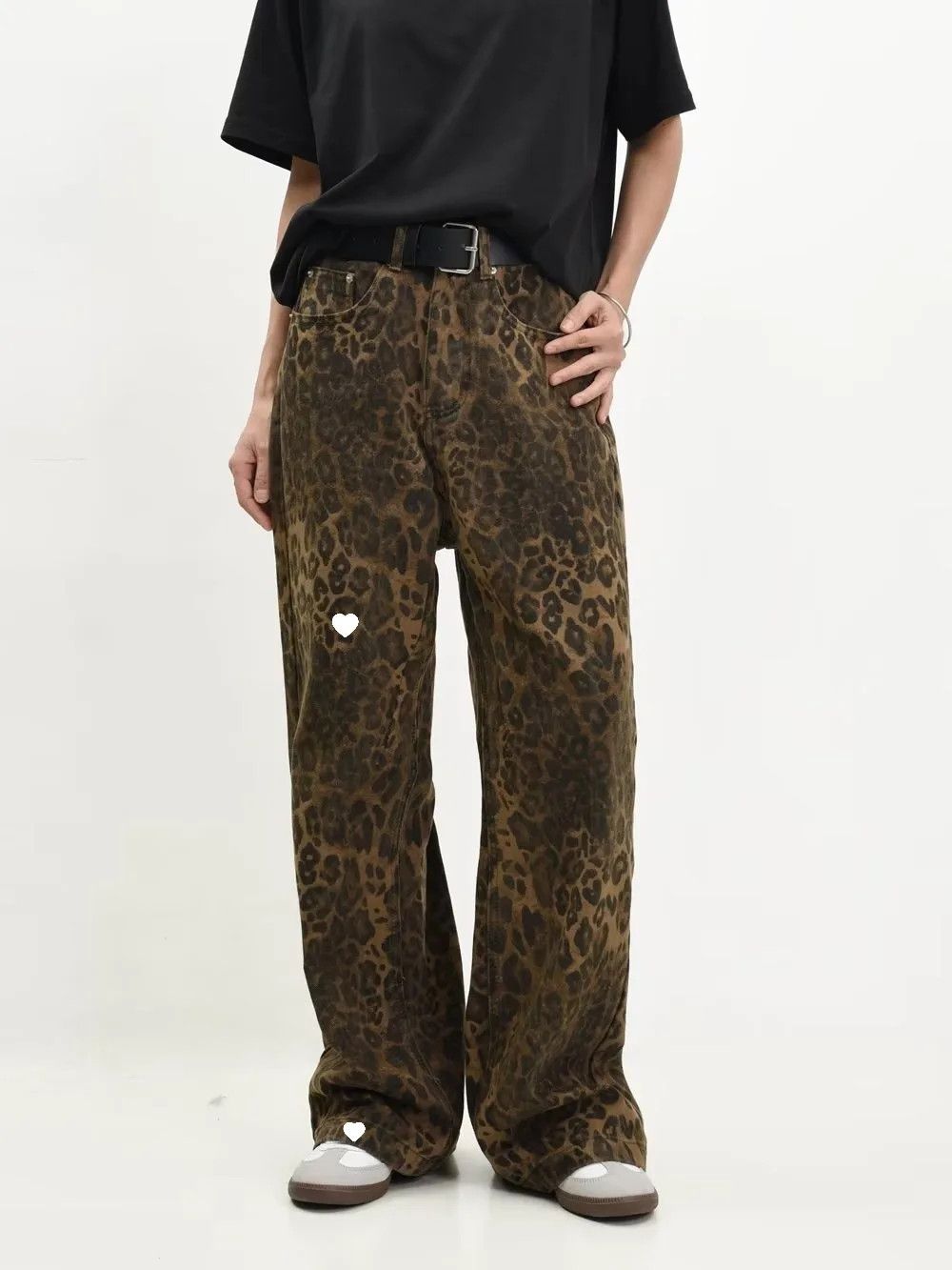 Japanese Brand × Jean Vintage Brown Leopard Print Straight Leg Micro Jeans Size US 28 / EU 44 - 2 Thumbnail