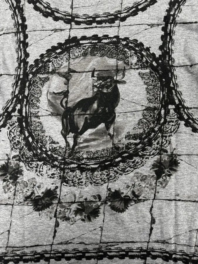Dolce & Gabbana SS2015 Dolce & Gabbana Grey & Black Bull Corrida T-Shirt Size US S / EU 44-46 / 1 - 8 Thumbnail