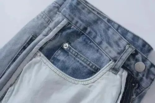 Japanese Brand 20SS Indigo Union Japan Denim Patchwork Pants Size US 32 / EU 48 - 4 Thumbnail