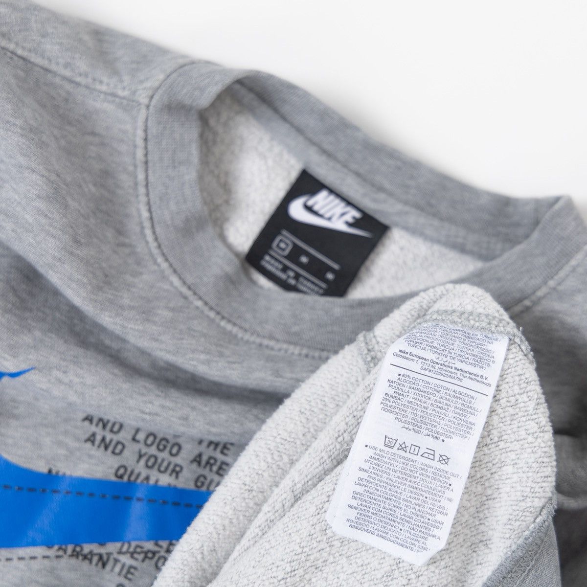 Nike Nike Court Mens Gray Sweatshirt Crewneck Swoosh Logo Casual Size US M / EU 48-50 / 2 - 6 Thumbnail