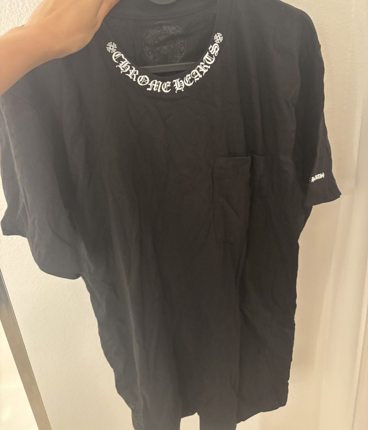 Chrome Hearts Chrome Hearts Chrome Hearts Neck Logo Black T-shirt Size US M / EU 48-50 / 2 - 1 Thumbnail