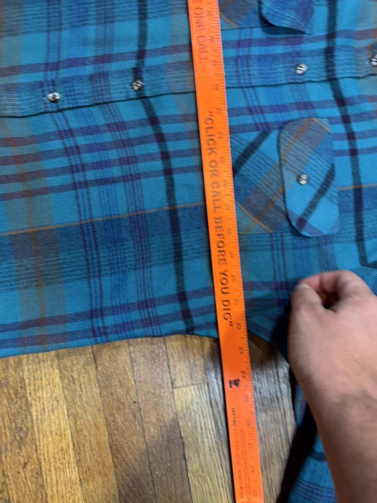 Vintage Vintage 90s Blue Flannel Size US L / EU 52-54 / 3 - 4 Thumbnail