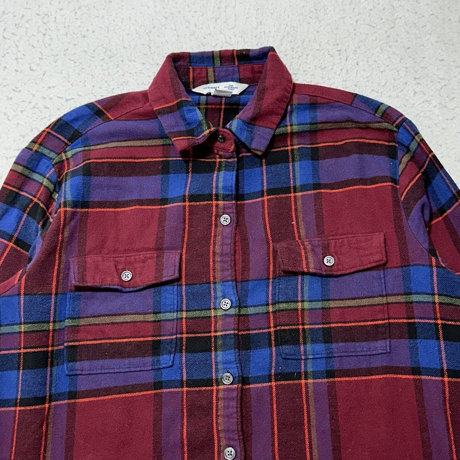 Old Navy Old Navy Small Boyfriend Shirt Flannel Button Down Plaid Size S / US 4 / IT 40 - 2 Thumbnail