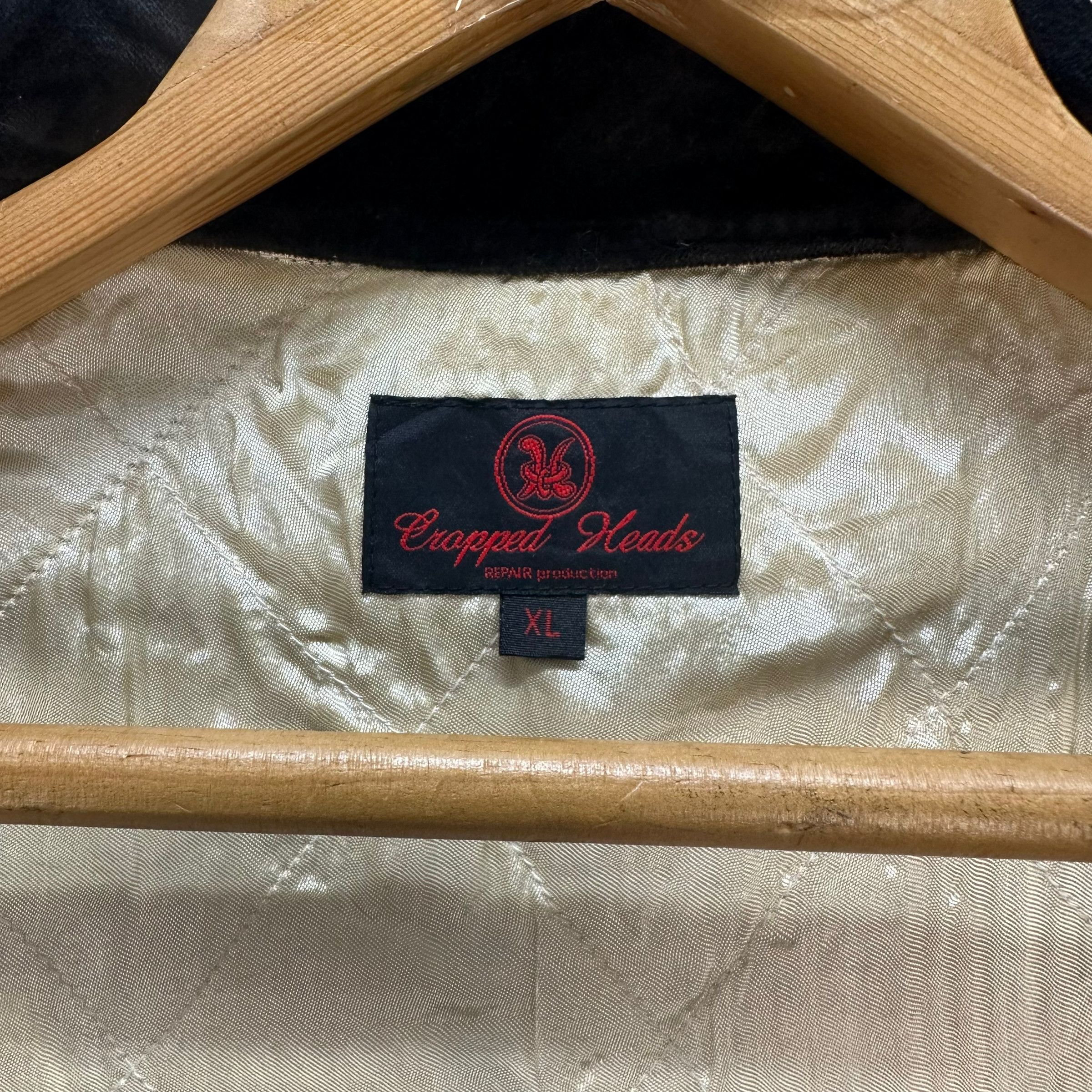 Japanese Brand CRAPPED HEADS EMBROIDERED PANDA VELVET JACKET #7485-148 Size US XL / EU 56 / 4 - 11 Thumbnail