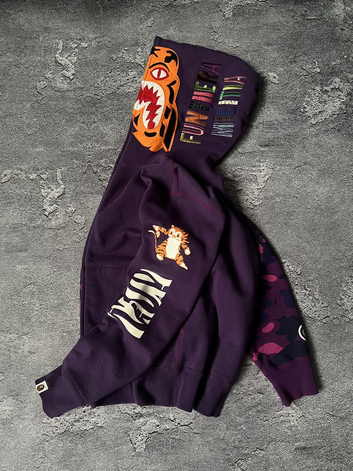 Purple hoodie bape on sale