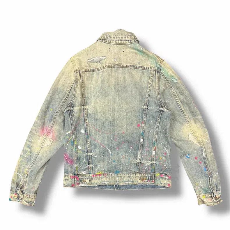 Amiri Amiri Graffiti Splatter Paint Washed Denim Jacket Coat Size US M / EU 48-50 / 2 - 2 Thumbnail