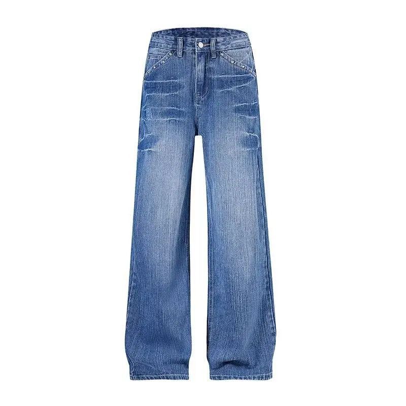 Japanese Brand Retro loose high street straight leg jeans Size US 32 / EU 48 - 4 Thumbnail