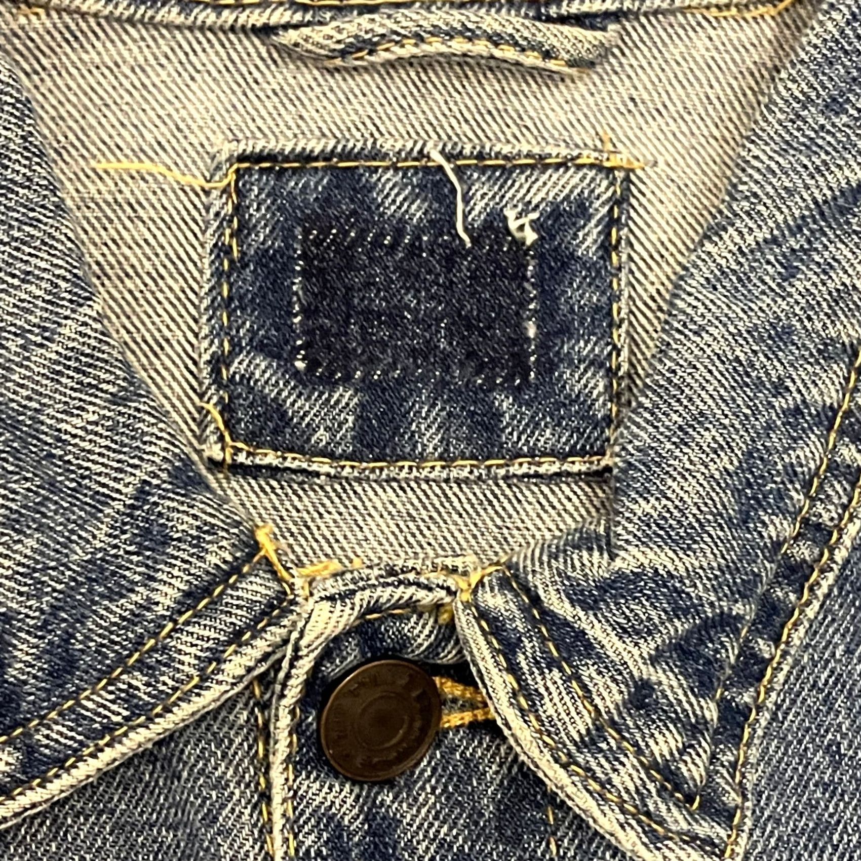 Vintage Pull & Bear Denim Jacket Mens Medium Blue Cotton Jean Trucker Jacket 90s Size US 31 - 6 Thumbnail