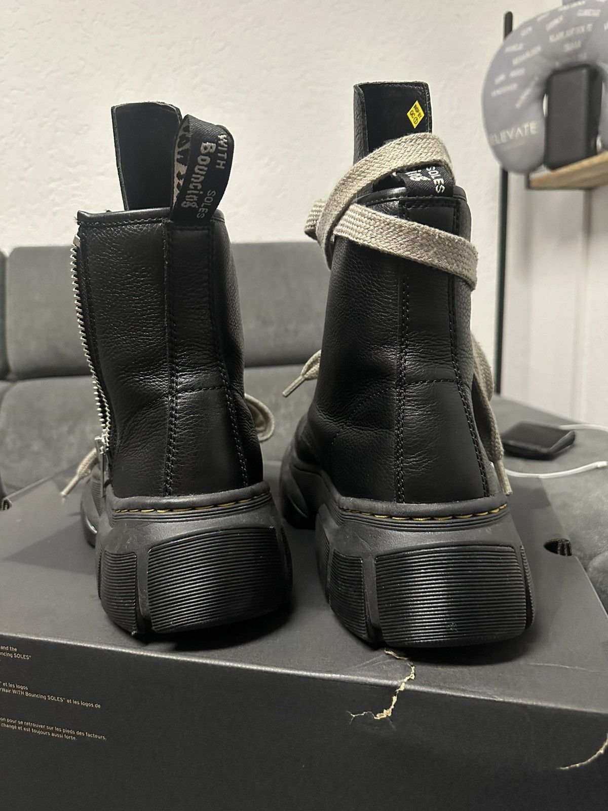 Dr. Martens × Rick Owens RICK OWENS X DR. MARTENS 1460 DMXL JUMBO LACE BOOT Size US 12.5 / EU 45-46 - 4 Thumbnail