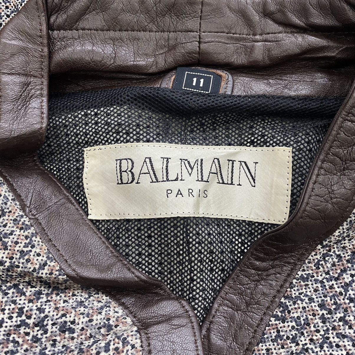 Balmain BALMAIN PARIS Brand Button Up Leather Wool Trench Coat Size US M / EU 48-50 / 2 - 4 Thumbnail