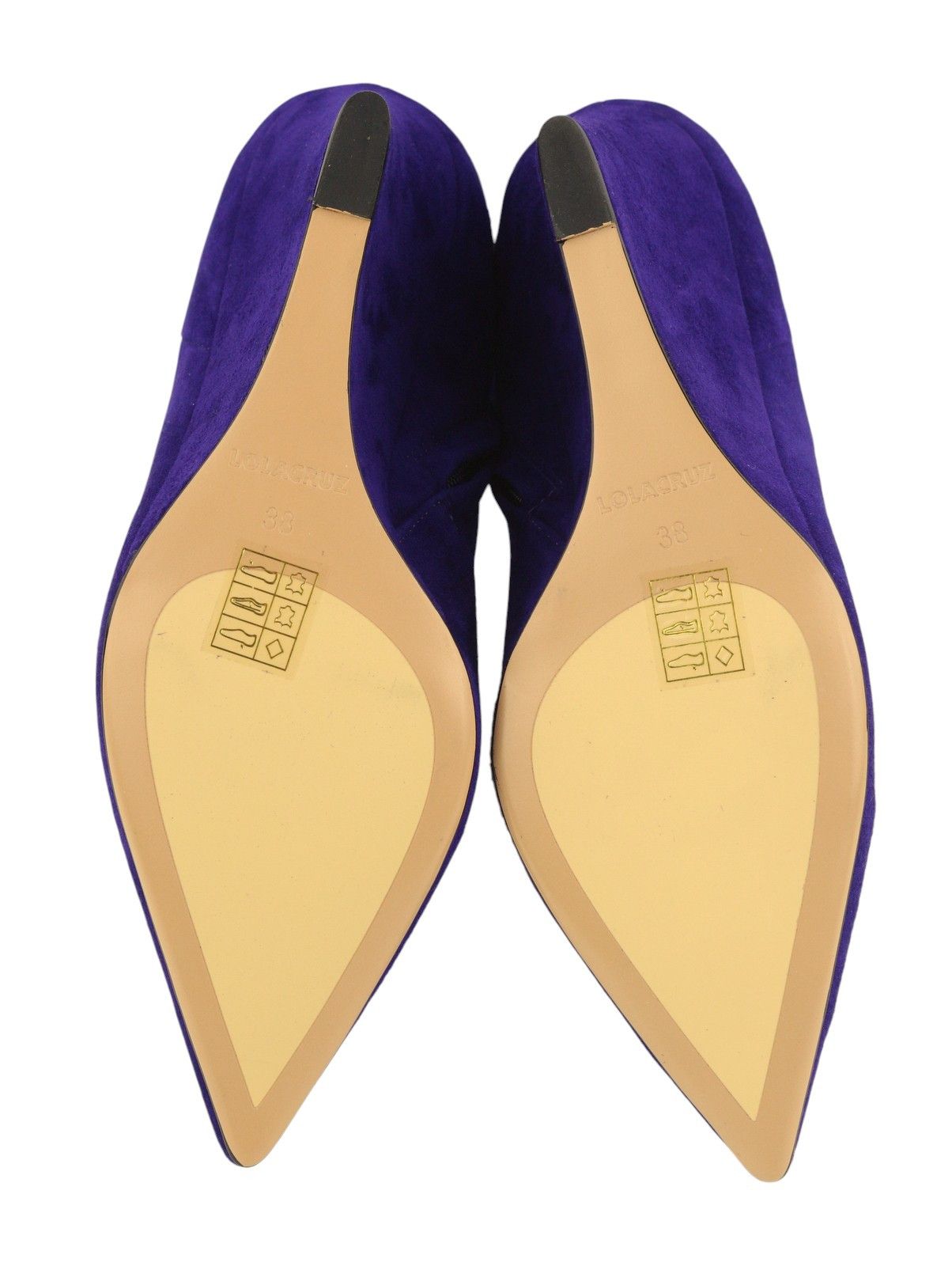 Other LOLA CRUZ RENES EU38 Blue Suede Leather Platform Heel 87545 Size US 7 / IT 37 - 8 Thumbnail