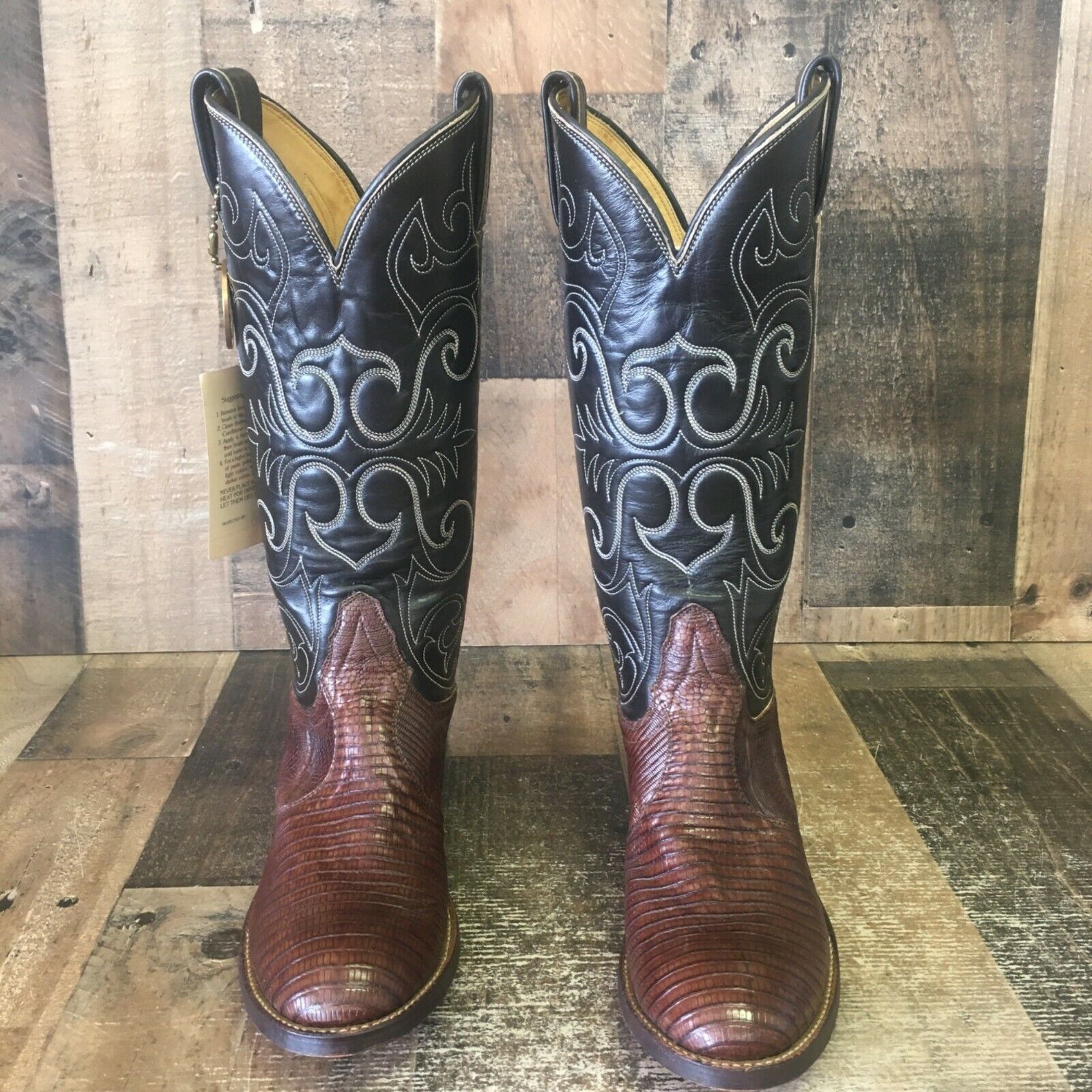 Tony Lama Tony Lama Vintage Gold Label Lizard Cowboy Boots Womens 4 B Size US 4 / IT 34 - 7 Thumbnail