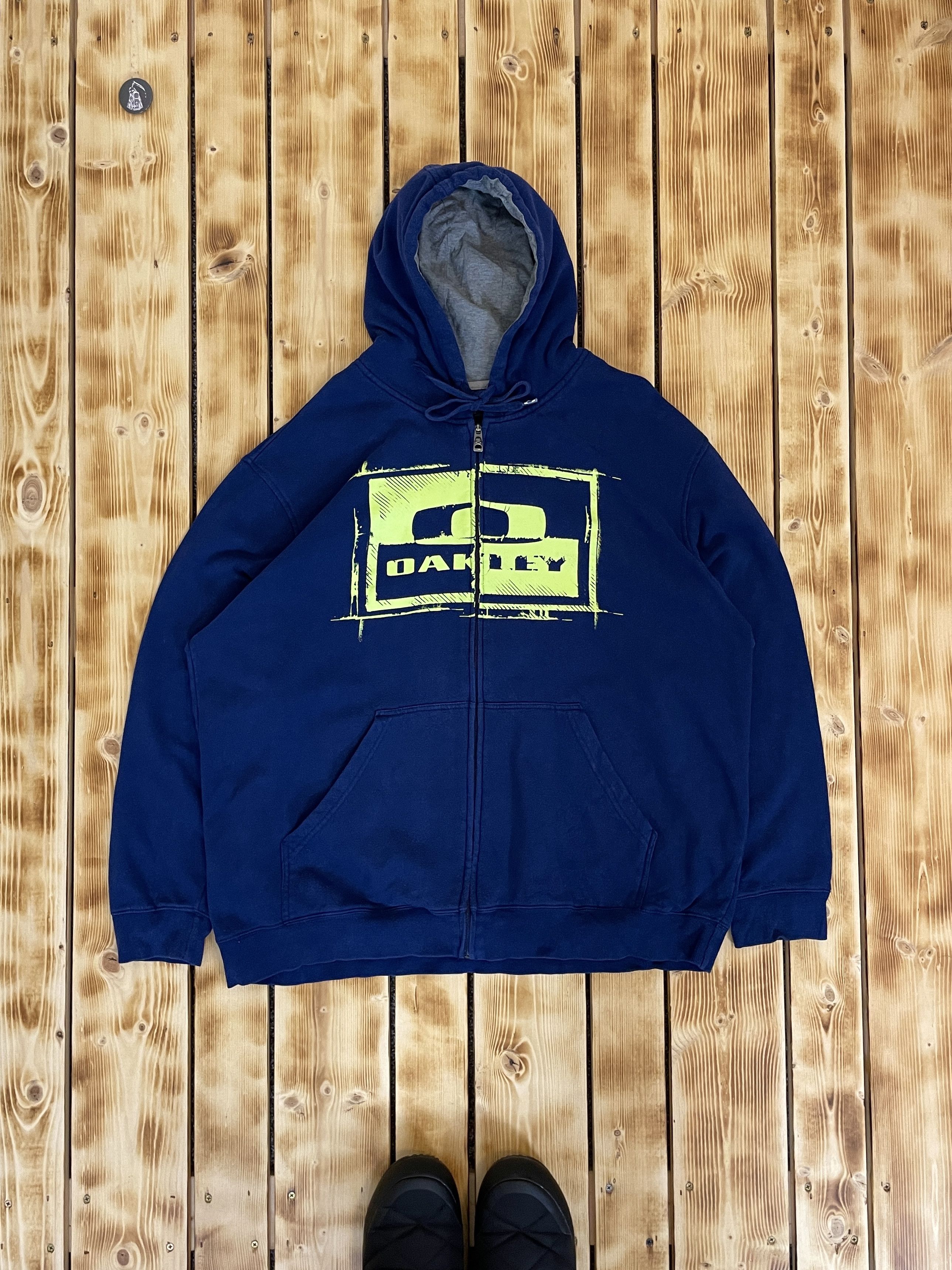Oakley Y2K Oakley Zip Hoodie Blue Big Logo Outdoor Size US XXL / EU 58 / 5 - 2 Thumbnail