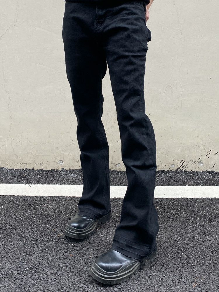 custom utility flared yuppie jeans