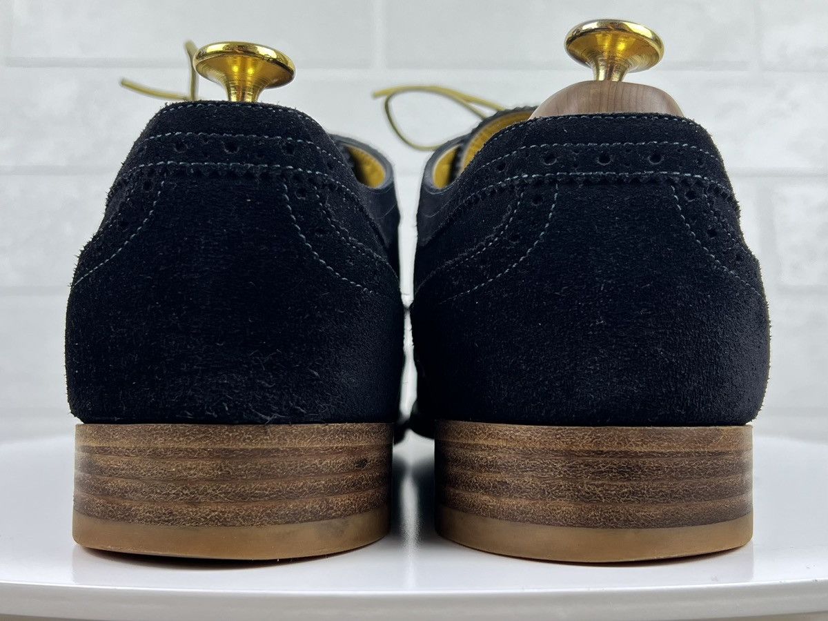 Louis Vuitton LOUIS VUITTON Derby Brogues Suede Shoes LV Dark Blue Men's Size US 11 / EU 44 - 9 Thumbnail