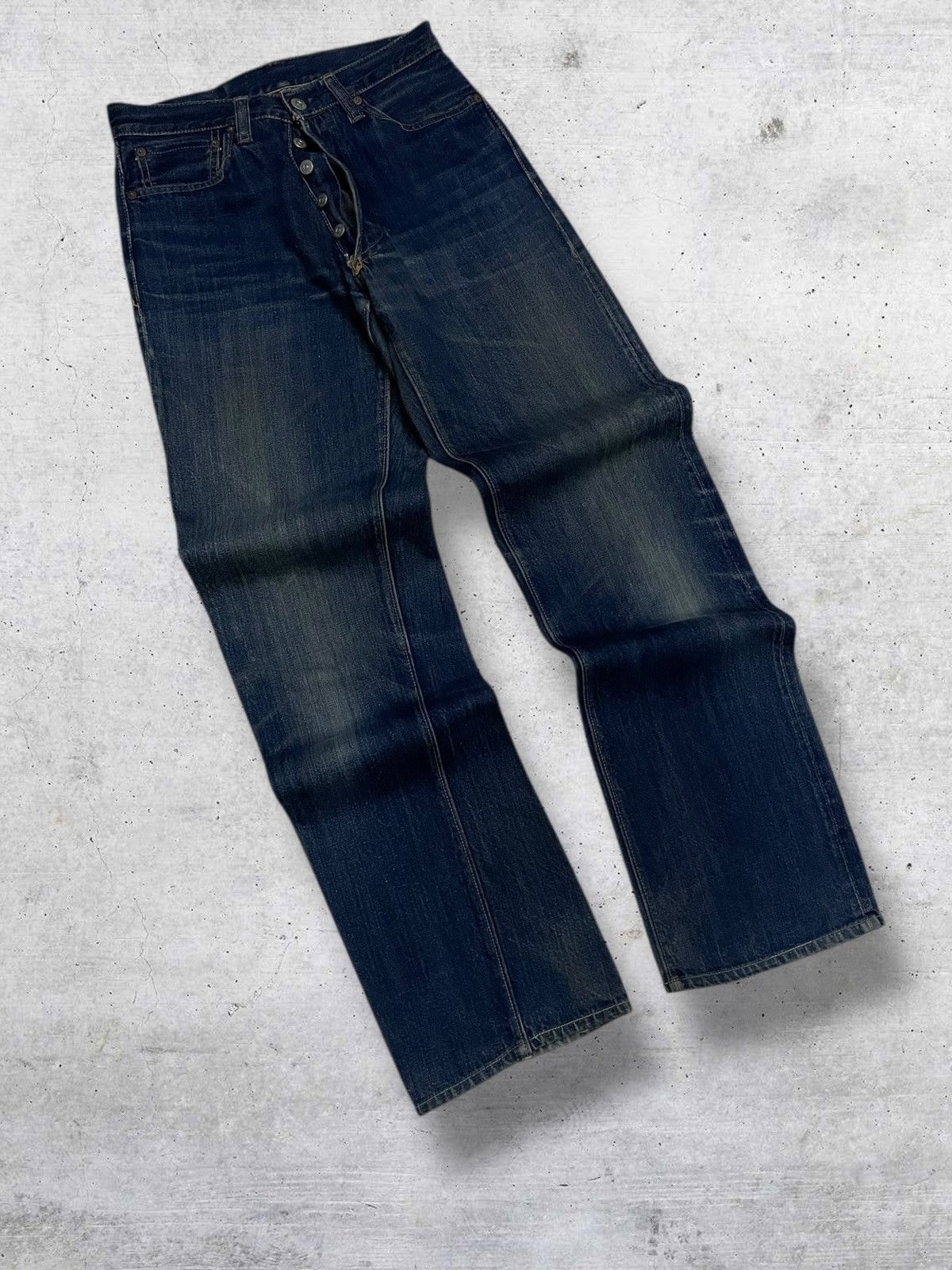 Sugar Cane VINTAGE SUGAR CANE JAPAN DESIGNER 90S OG SELVEDGE DENIM Size US 27 - 2 Thumbnail