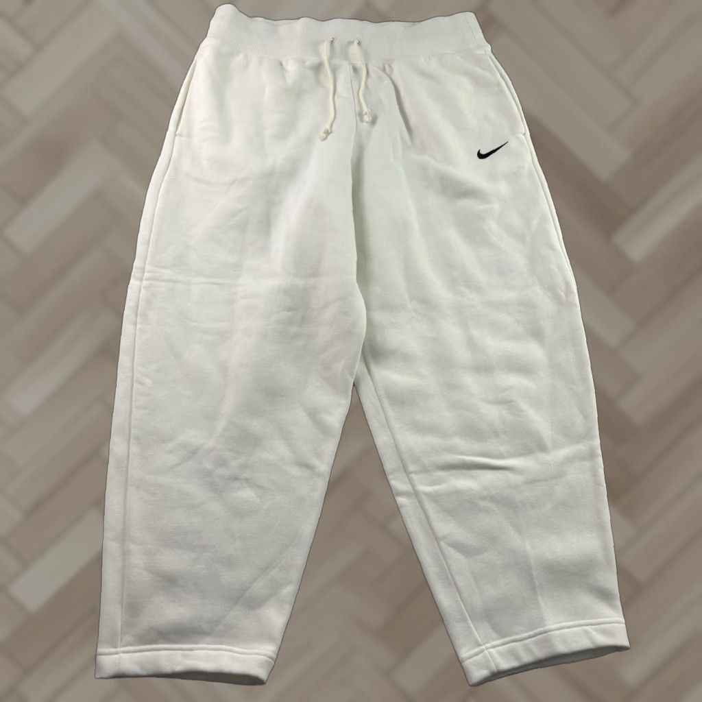 Nike Nike Sweatpants Womens Large White Loose Fit High Rise Size 36" / US 14 / IT 50 - 1 Thumbnail