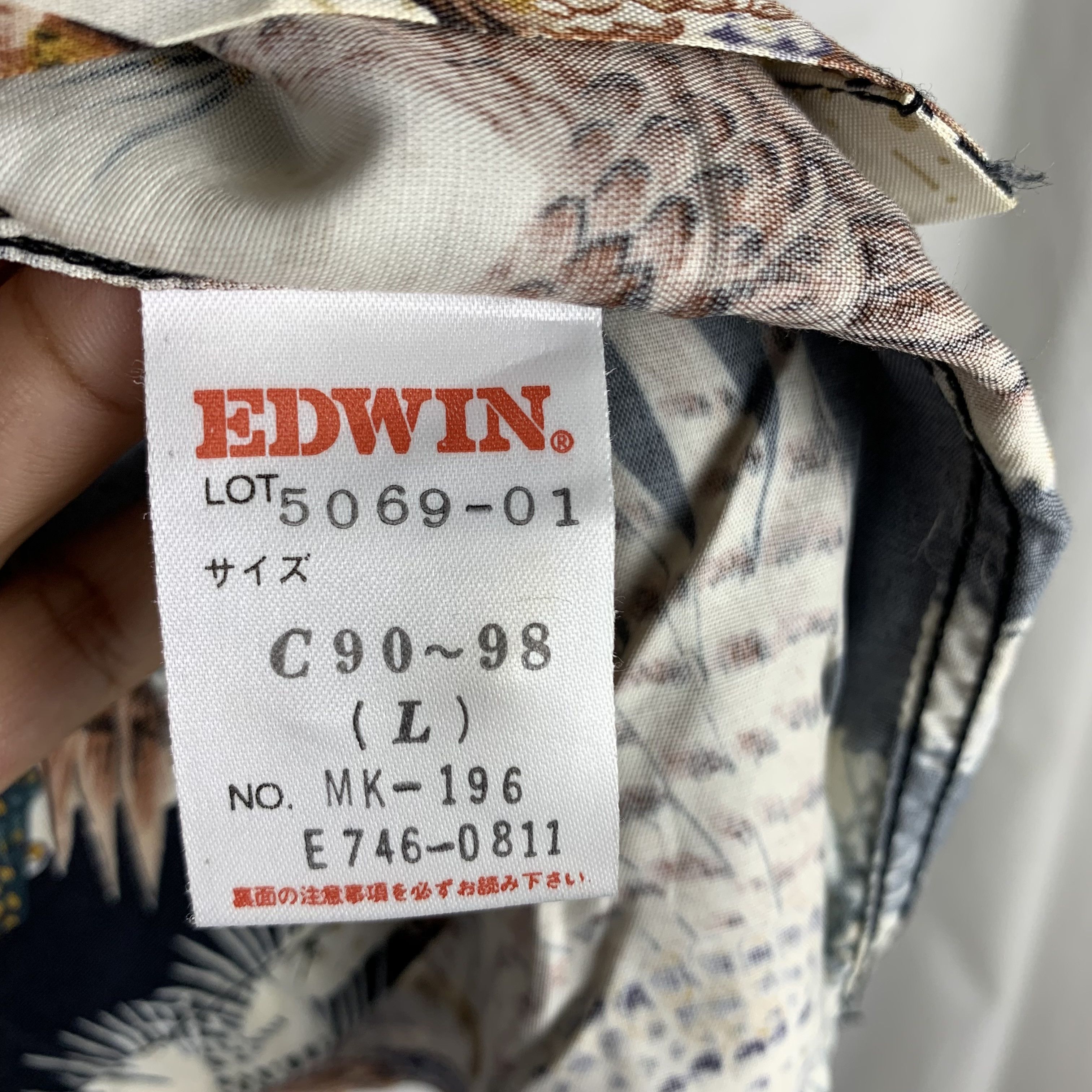 Vintage Edwin Sanforized Shirt Printed