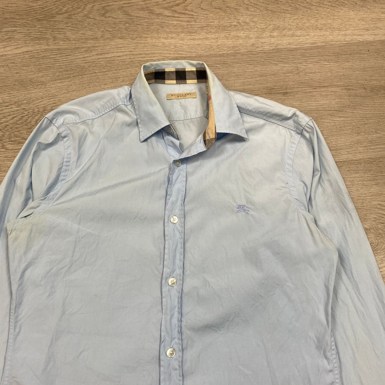 Burberry Burberry Brit Button Up Embroidered Crest Nova Cuff Shirt S Size US S / EU 44-46 / 1 - 2 Thumbnail