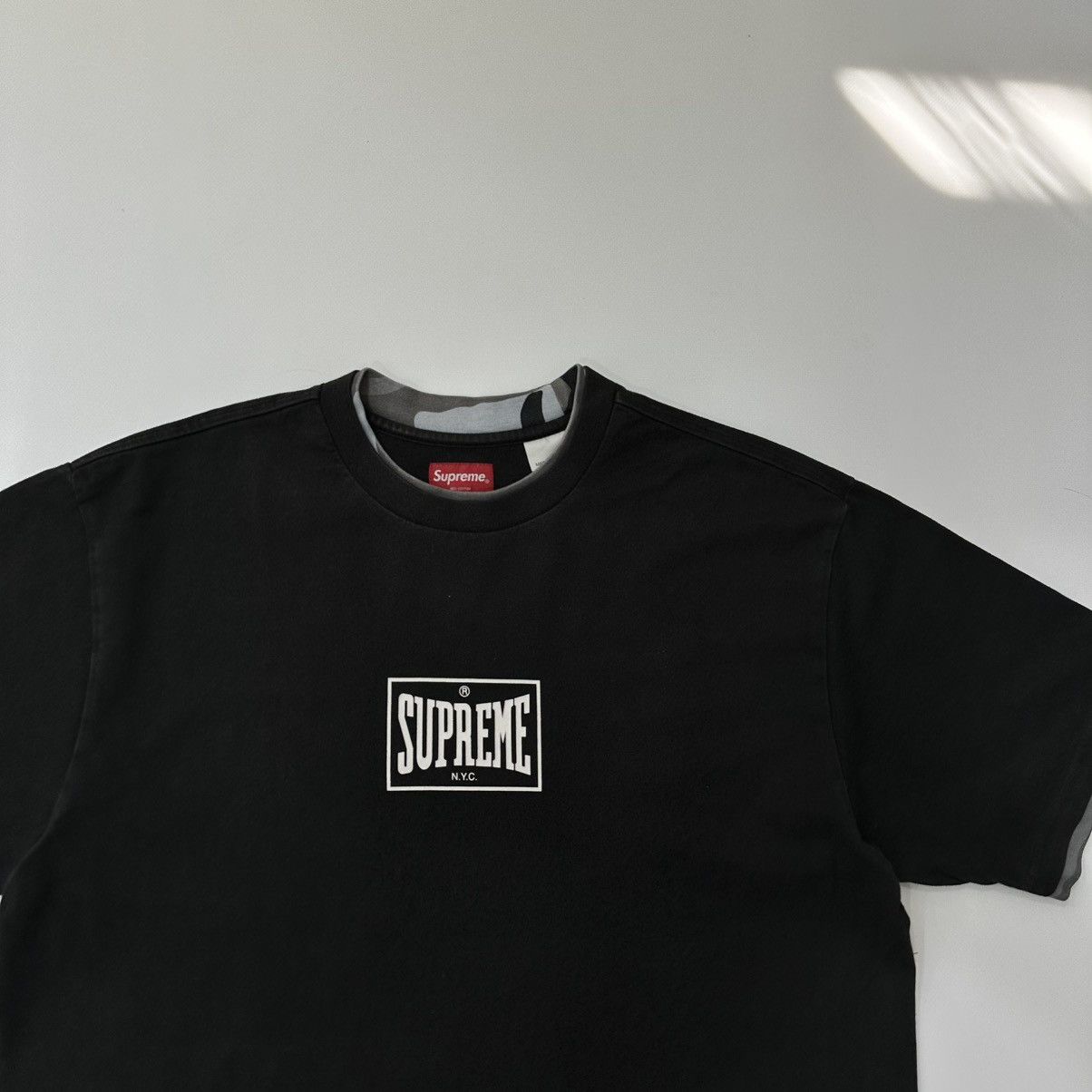 Supreme Supreme Layered 2022 S/S Top Everlast Tee black and camo Size US M / EU 48-50 / 2 - 3 Thumbnail