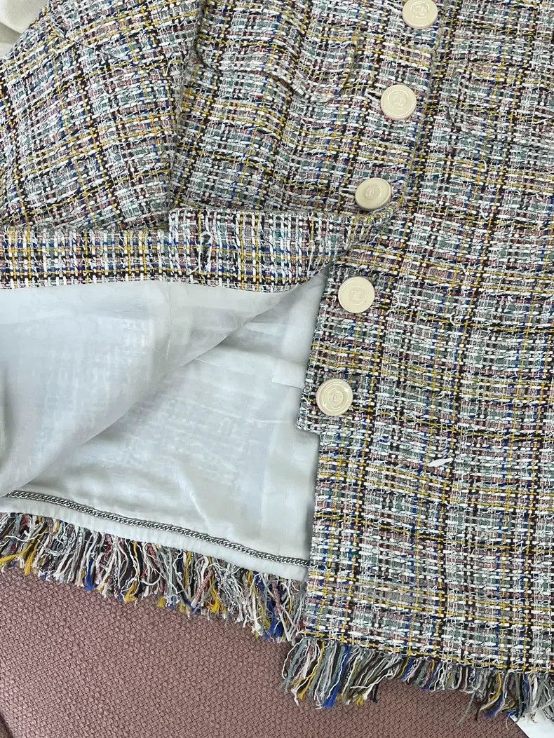 Chanel Chanel Coloured tweed woven tassel jacket Size XS / US 0-2 / IT 36-38 - 5 Thumbnail
