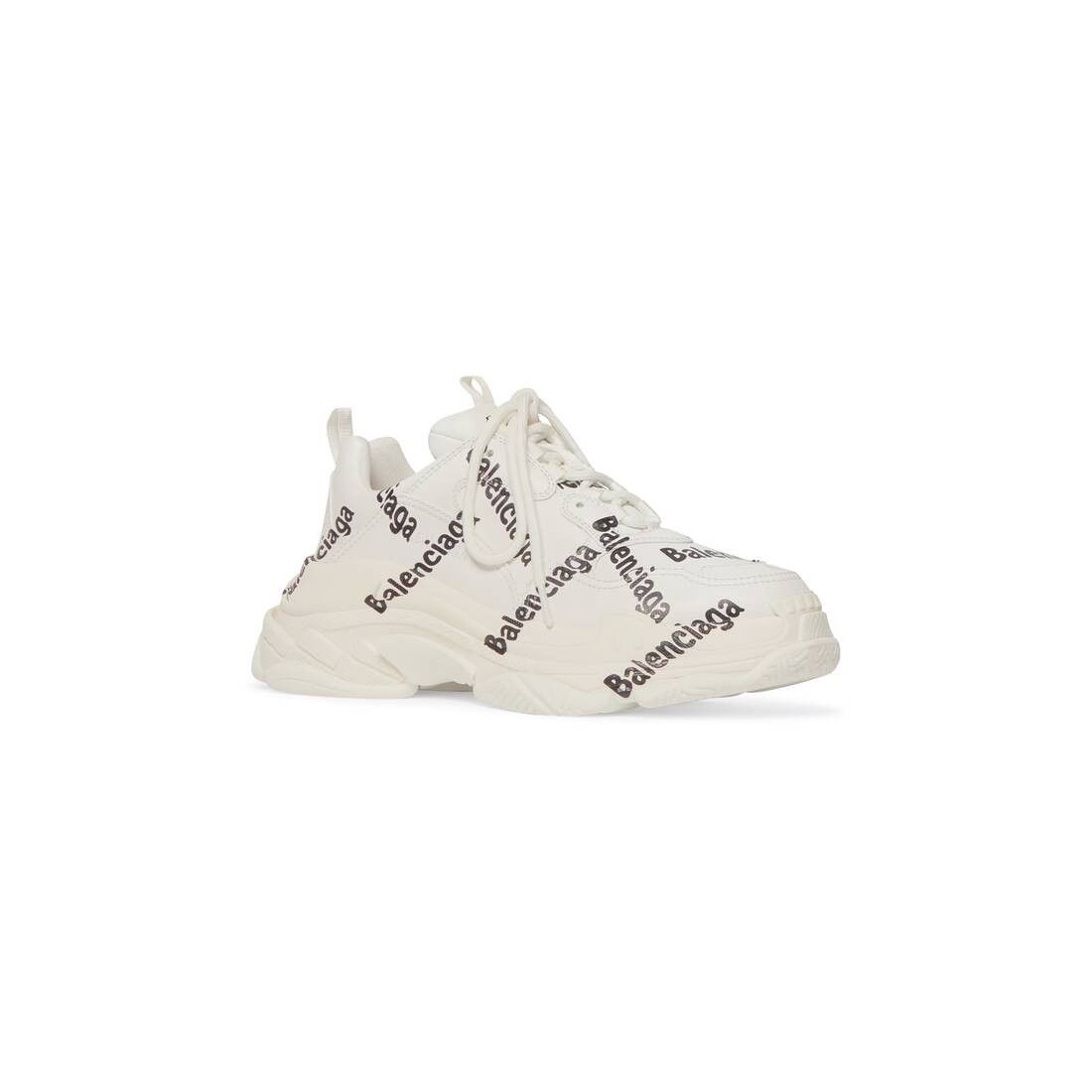 Balenciaga o1bcso1str1224 Triple S Logotype Sneakers in Off White/Black Size US 9 / IT 39 - 2 Thumbnail