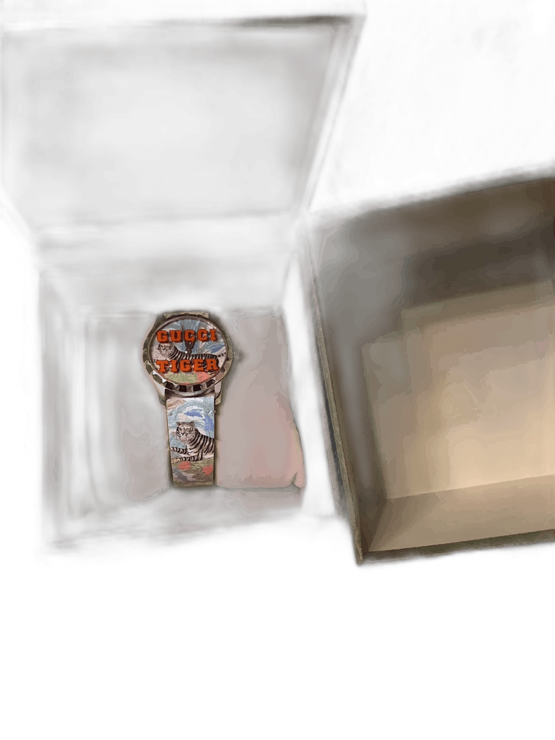 Gucci Gucci Tiger Pattern Quartz Watch with Box Size ONE SIZE - 1 Thumbnail