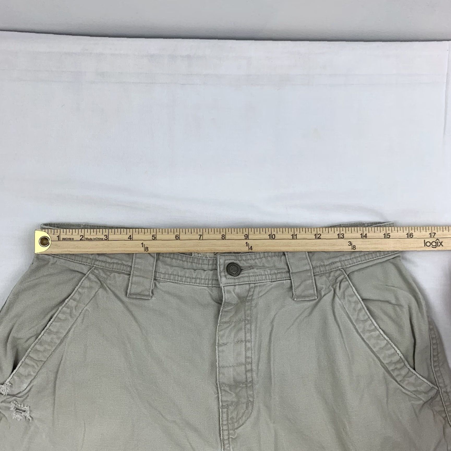 Fox Racing VINTAGE Fox Cargo Shorts Men Adult 30 Khaki Tan Baggy Fit Grunge Y2K Casual Urbanwear Size US 30 / EU 46 - 7 Thumbnail