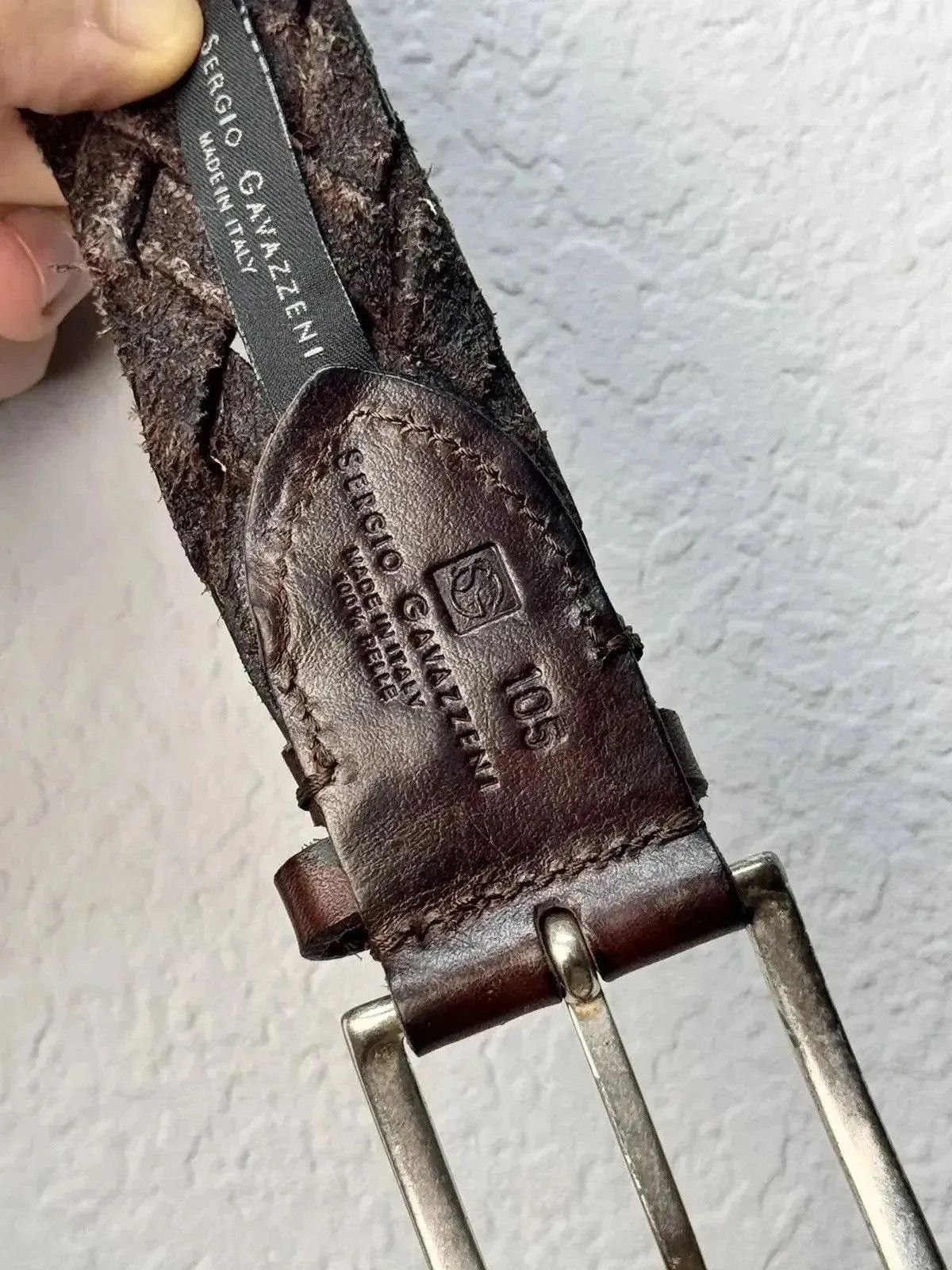 Designer × Vintage VINTAGE PYTHON GOTHIC LEATHER BELT RICK OWENS STYLE Size ONE SIZE - 4 Thumbnail