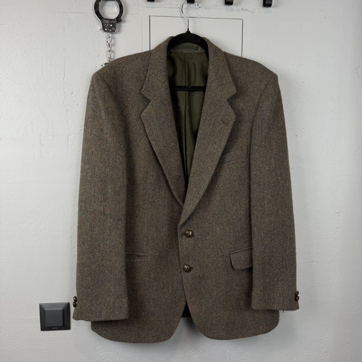 Harris Tweed Vintage Harris Tweed Blazer Coat Hand Woven Size US L / EU 52-54 / 3 - 1 Thumbnail