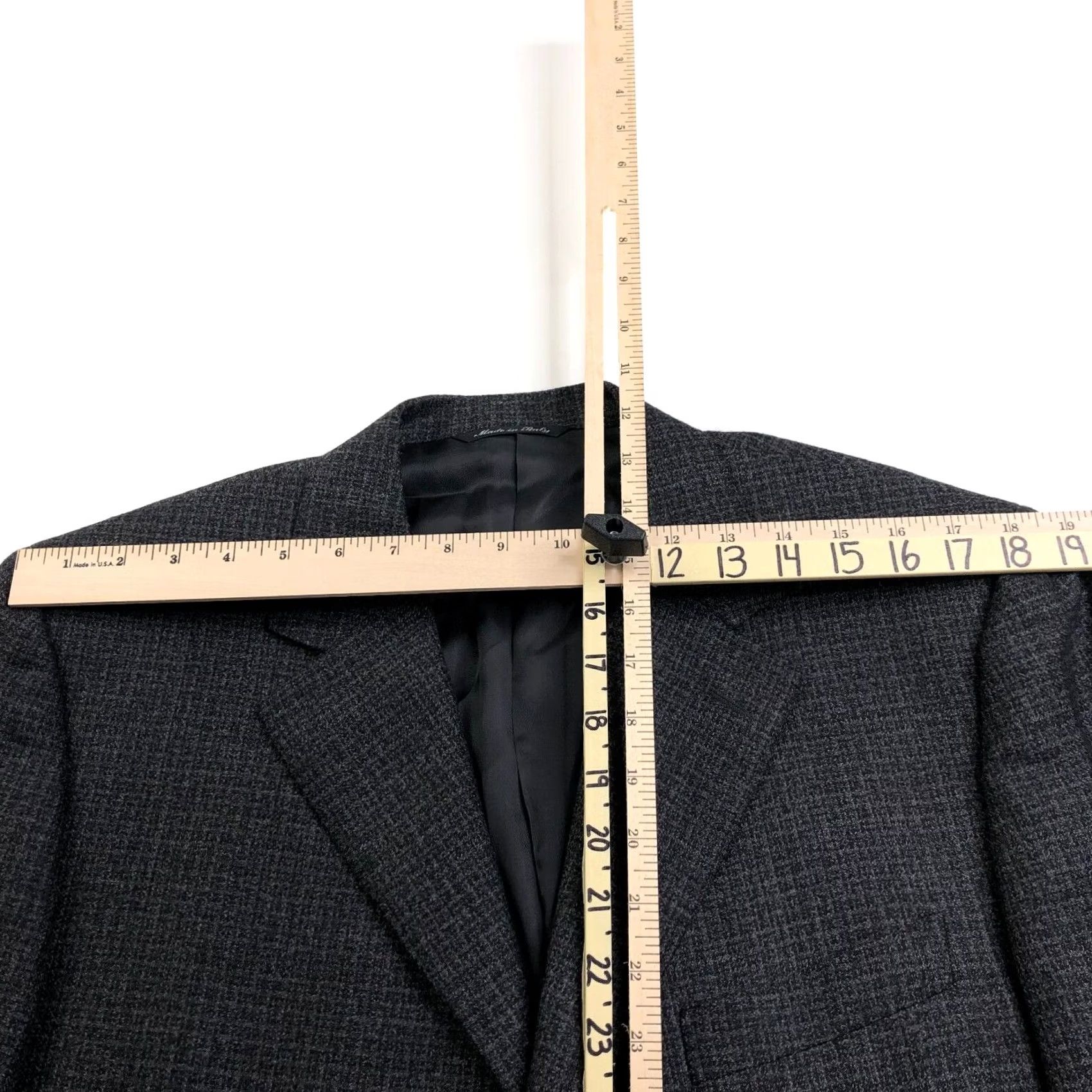 Canali Canali 52 100% Wool Three Button Sport Suit Coat Jacket Gray MINT AL 13320 Size 52R - 6 Thumbnail