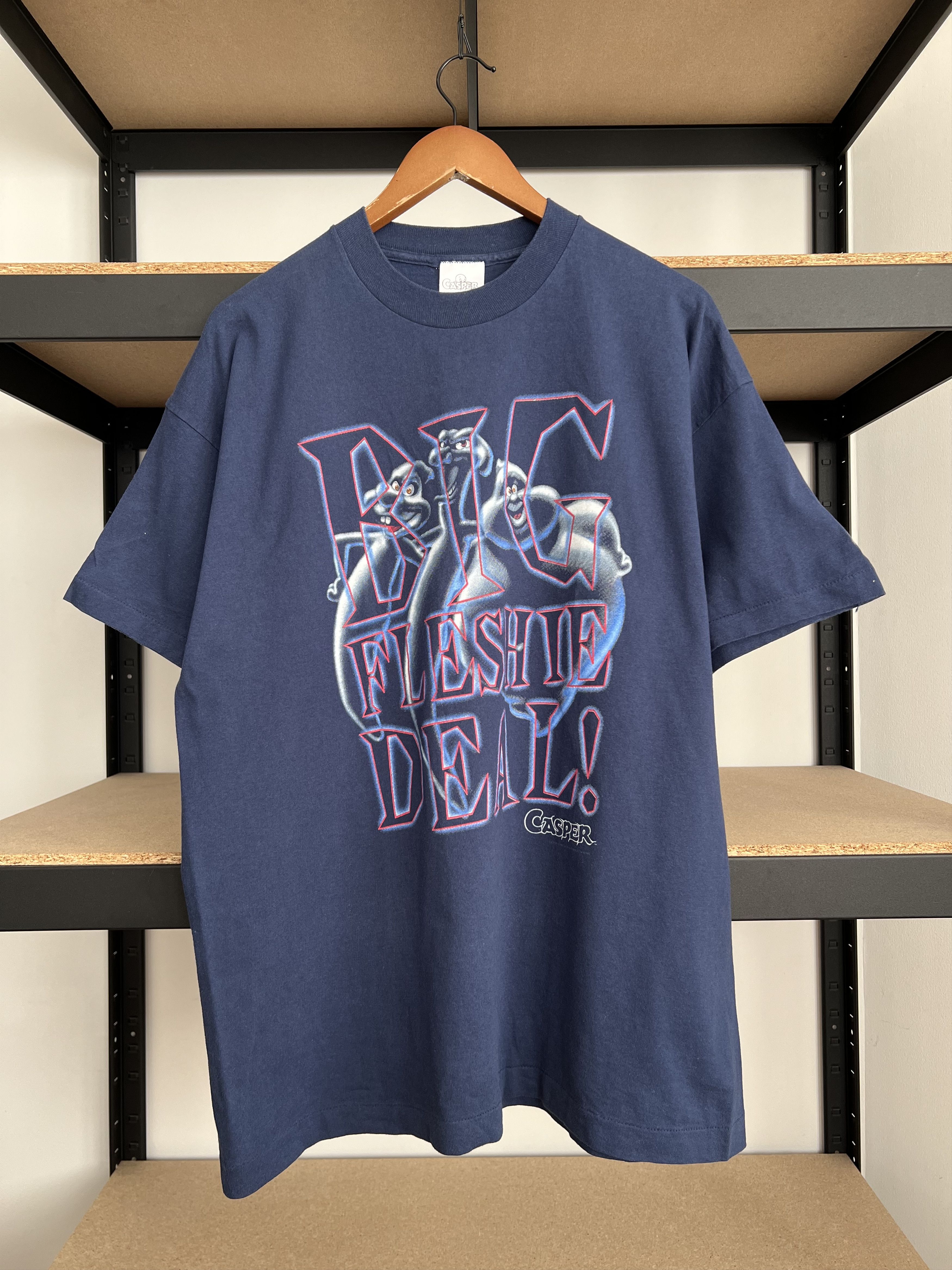 Vintage Vintage 1995 Casper Big Fleshie Deal Cartoon Movie T-shirt Size US XL / EU 56 / 4 - 1 Thumbnail
