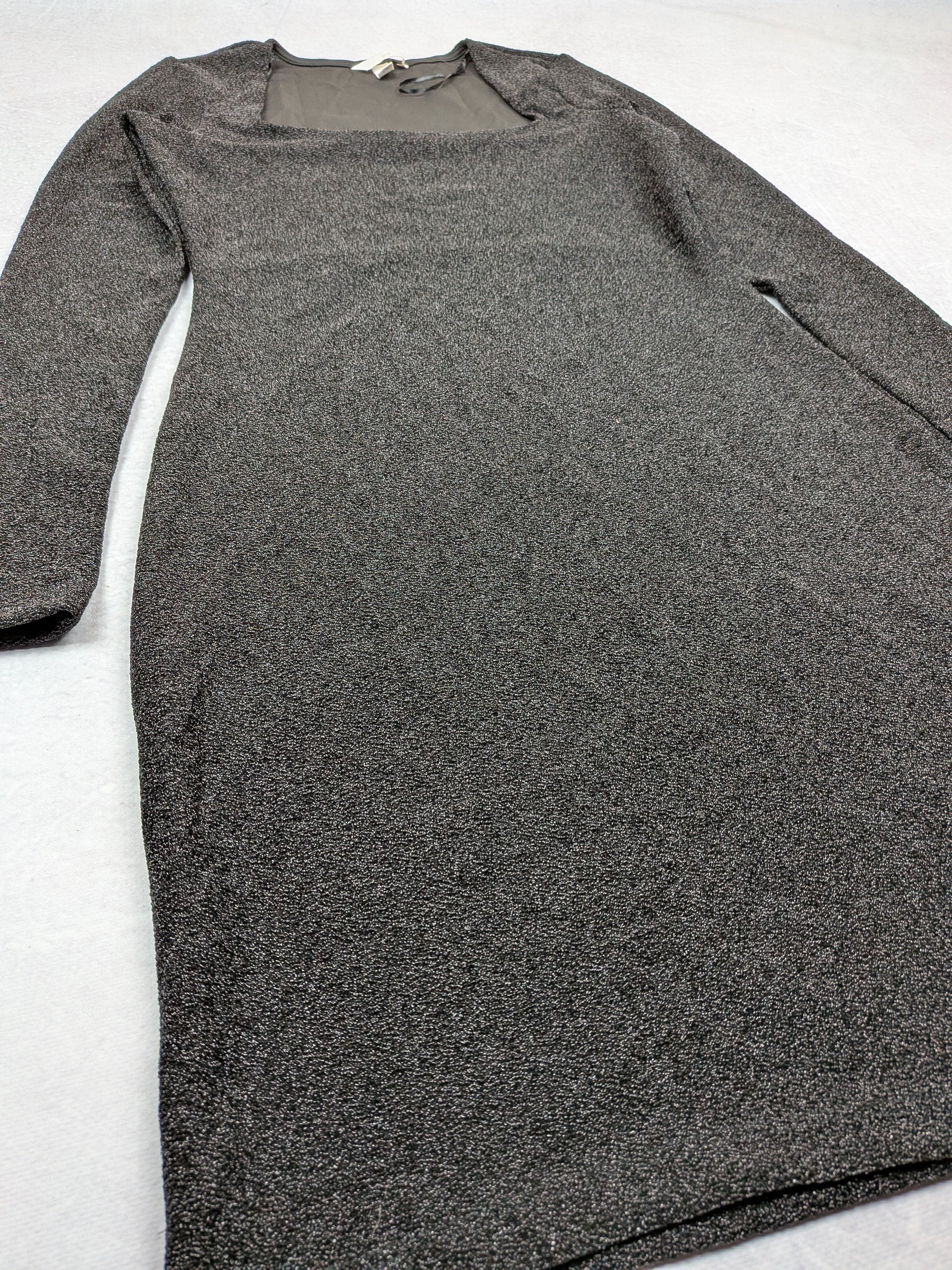 H&M H&M Black Gala Party Dress Midi Dress Square Neck Size S Size S / US 4 / IT 40 - 3 Thumbnail