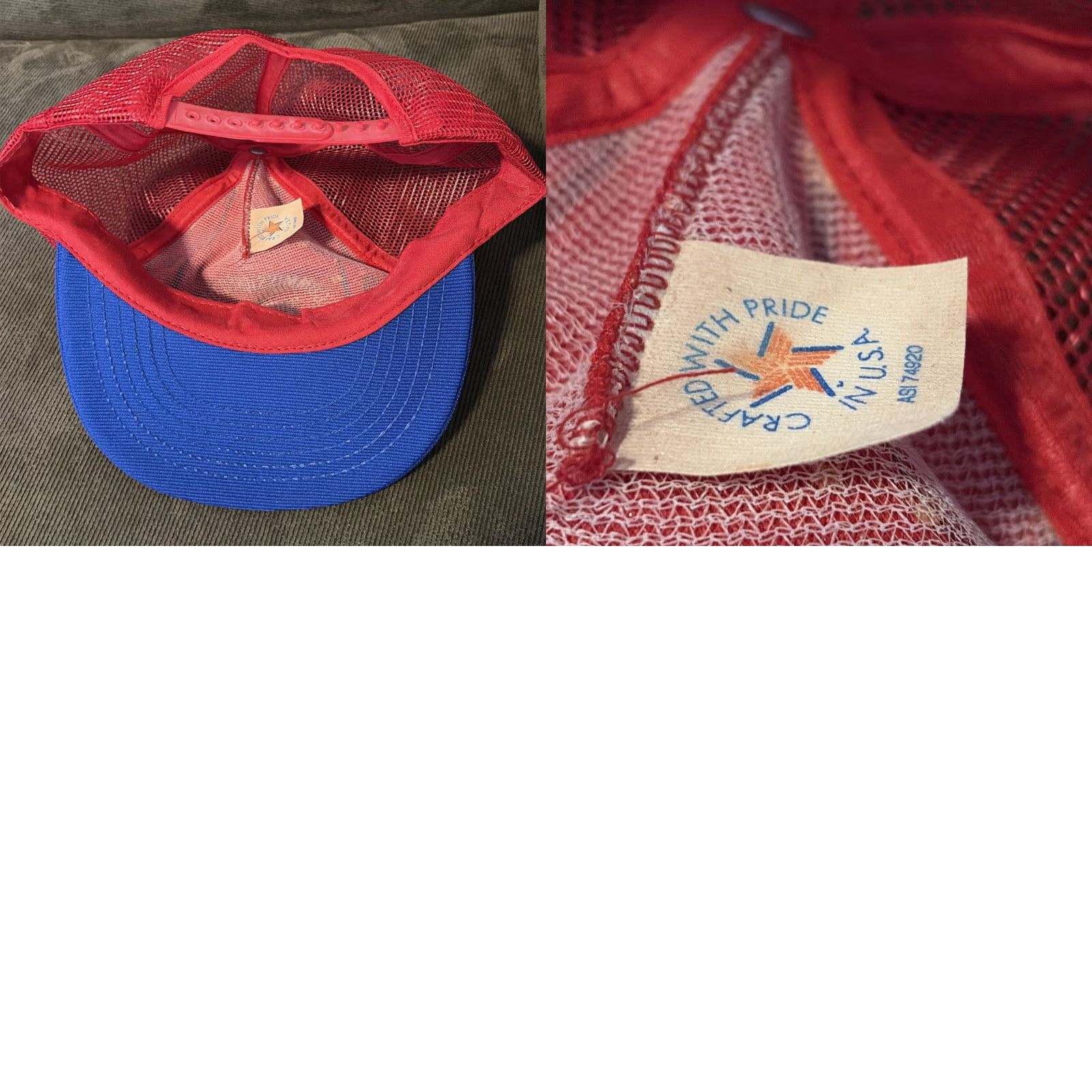 Commission VINTAGE NCOA Hat Trucker Snap-Back Men One Size Red Size ONE SIZE - 8 Thumbnail
