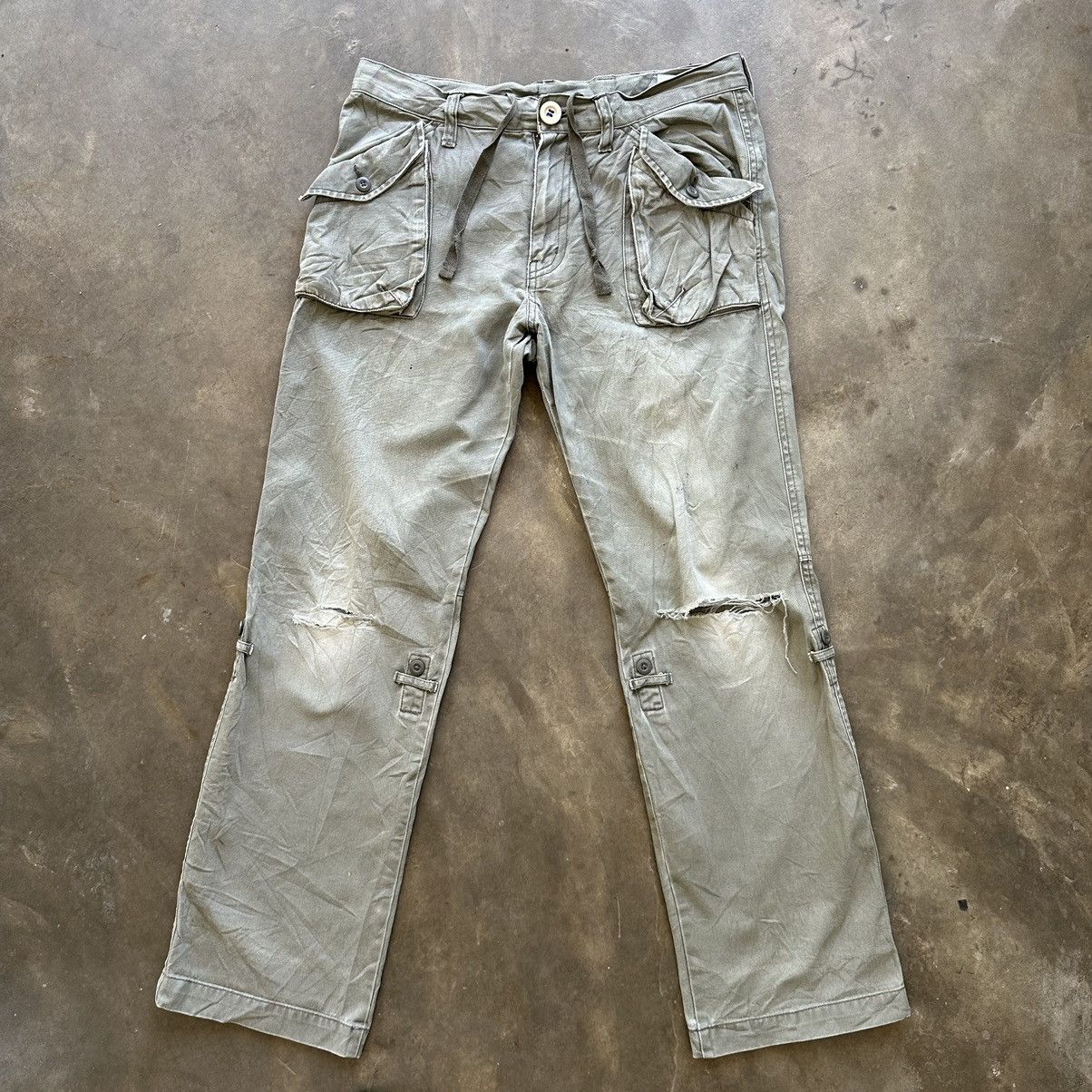 Japanese Brand Vintage Japanese Buckle Distressed Casual Trousers Pant Size US 32 / EU 48 - 1 Thumbnail