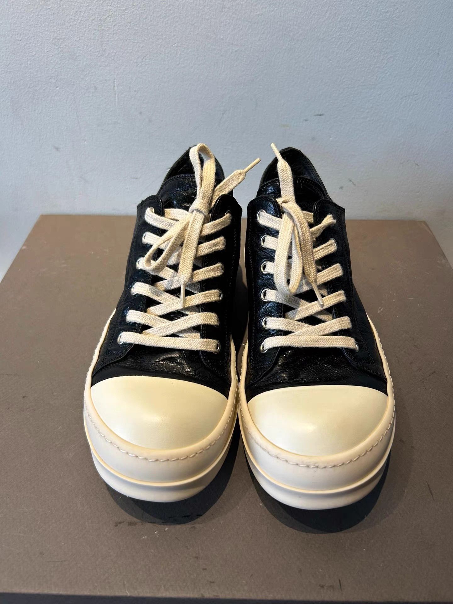 Rick Owens Rick Owens mainline low-top leather Converse Size US 6 / EU 39 - 3 Thumbnail