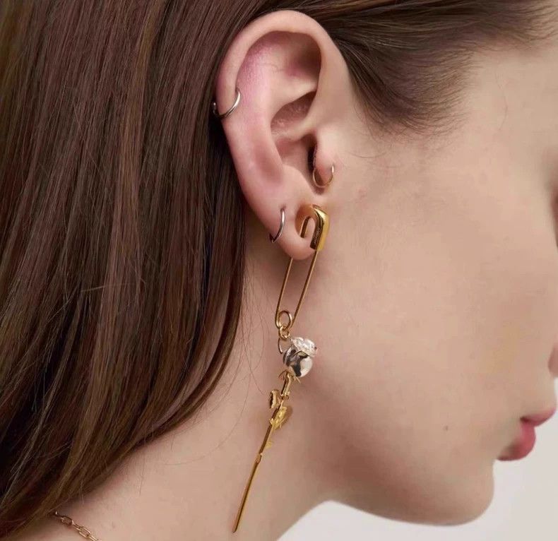 Loro Piana AMBUSH Gold Rose Charm Earring - dmc Size ONE SIZE - 1 Thumbnail