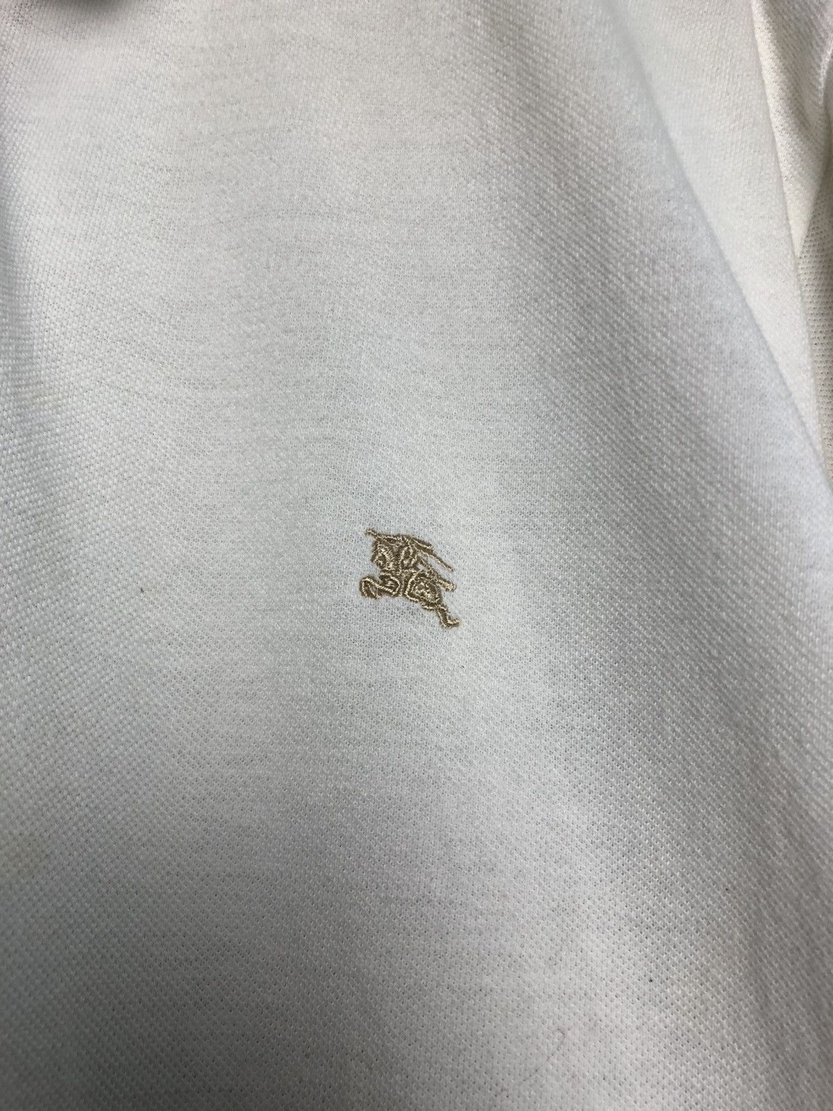 Burberry Vintage Burberry White Polo Shirt Size US XL / EU 56 / 4 - 6 Thumbnail