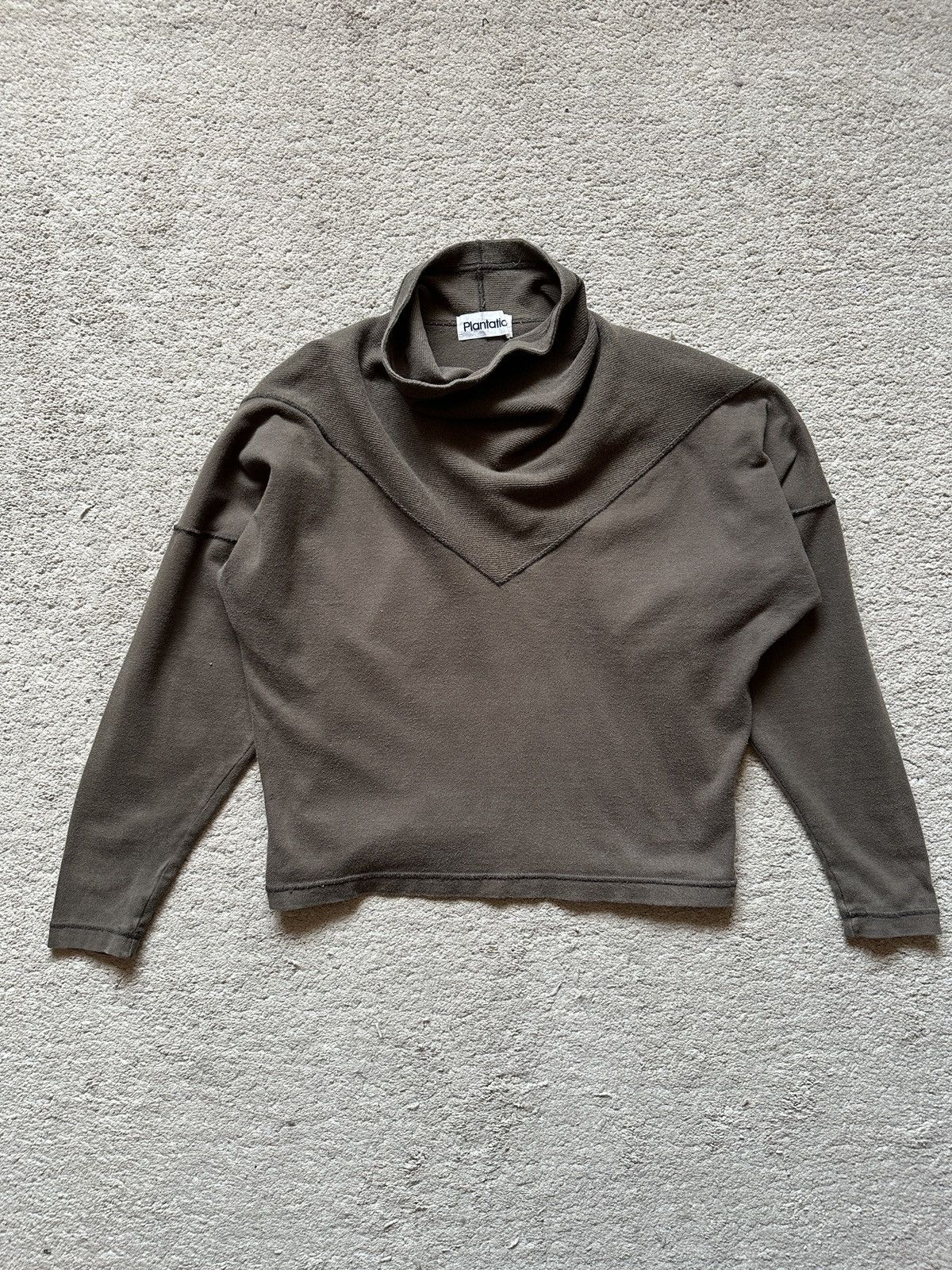 Pre-owned Issey Miyake 1990s Vintage  Plantation Asymmetrical Sweater In Brown