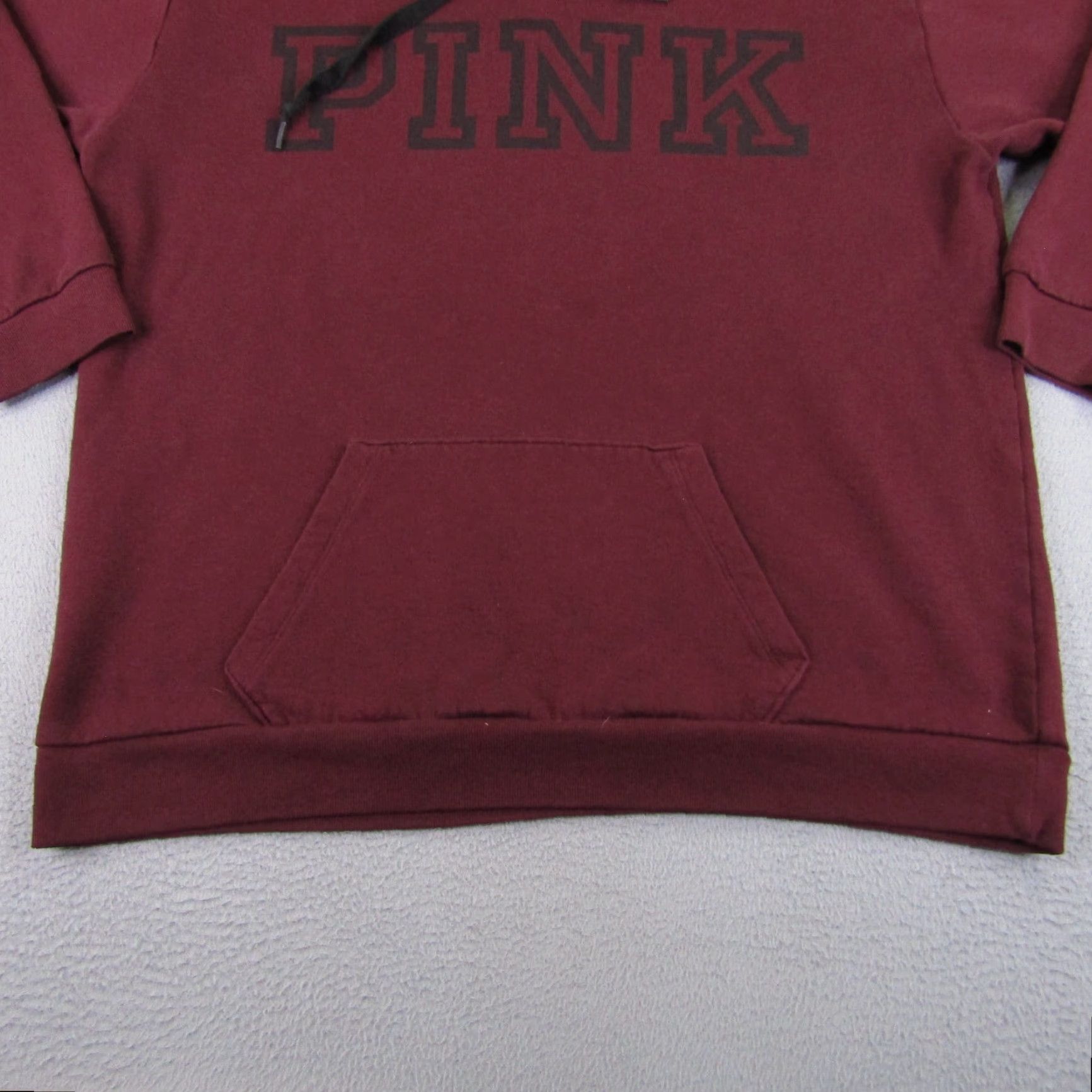 Victoria's Secret VINTAGE Victoria's Secret PINK Hoodie Shirt Womens Medium Red Pullover Sweatshirt Logo Knit Hooded Pockets 90s 00s Womens Size M / US 6-8 / IT 42-44 - 6 Thumbnail