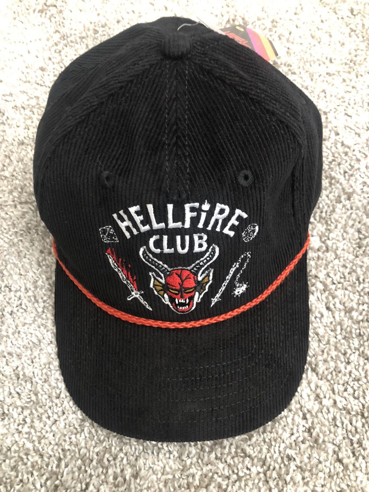 Other Stranger Things Hellfire Club Corduroy Black Snapback Size ONE SIZE - 2 Thumbnail