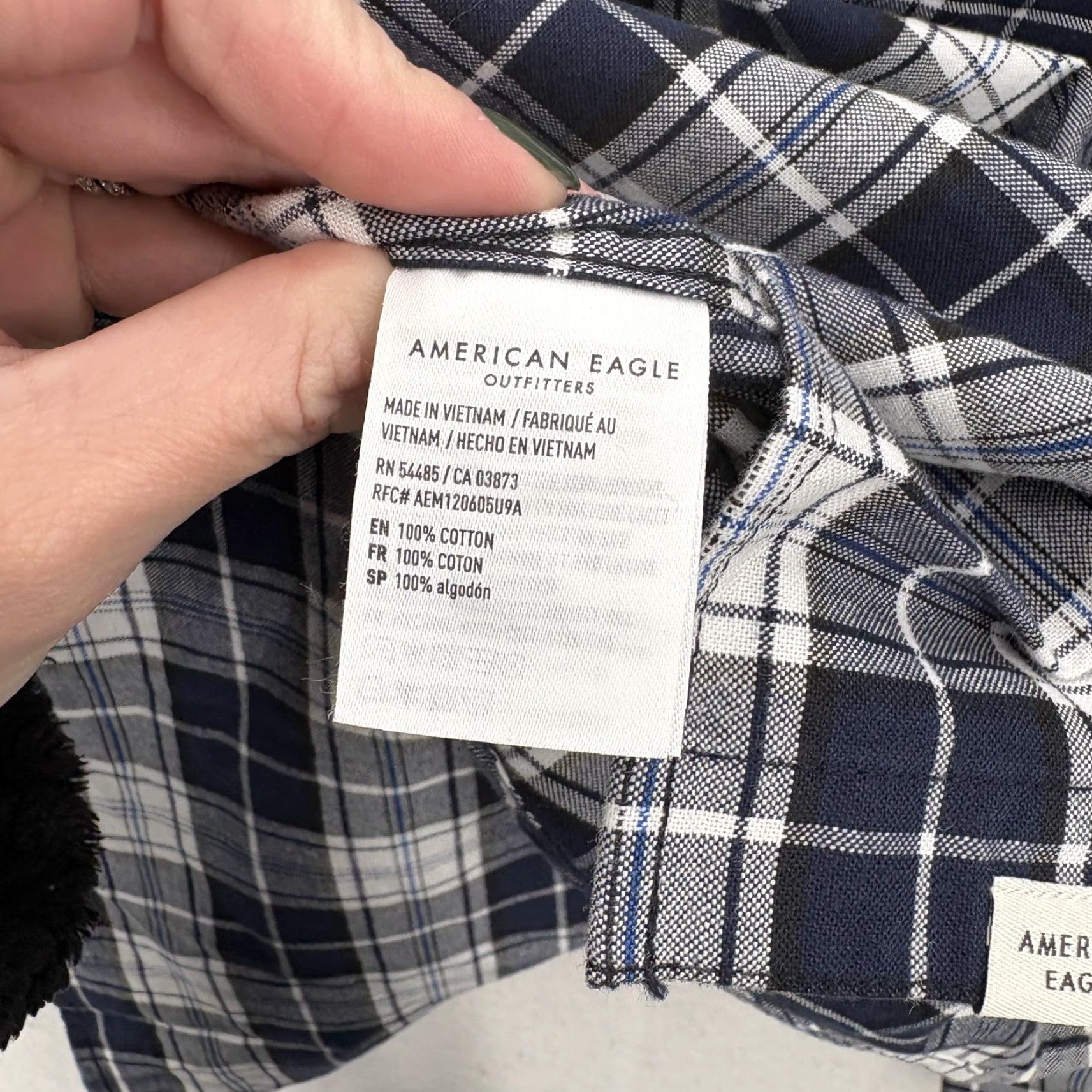 American Eagle Outfitters American Eagle Outfitters Shirt Mens Medium Plaid Blue White Classic Button-Down Casual Size US M / EU 48-50 / 2 - 6 Thumbnail