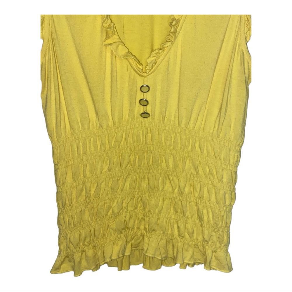 XOXO XOXO l Yellow Ruffle Scrunched Tank Size Medium Size M / US 6-8 / IT 42-44 - 3 Thumbnail