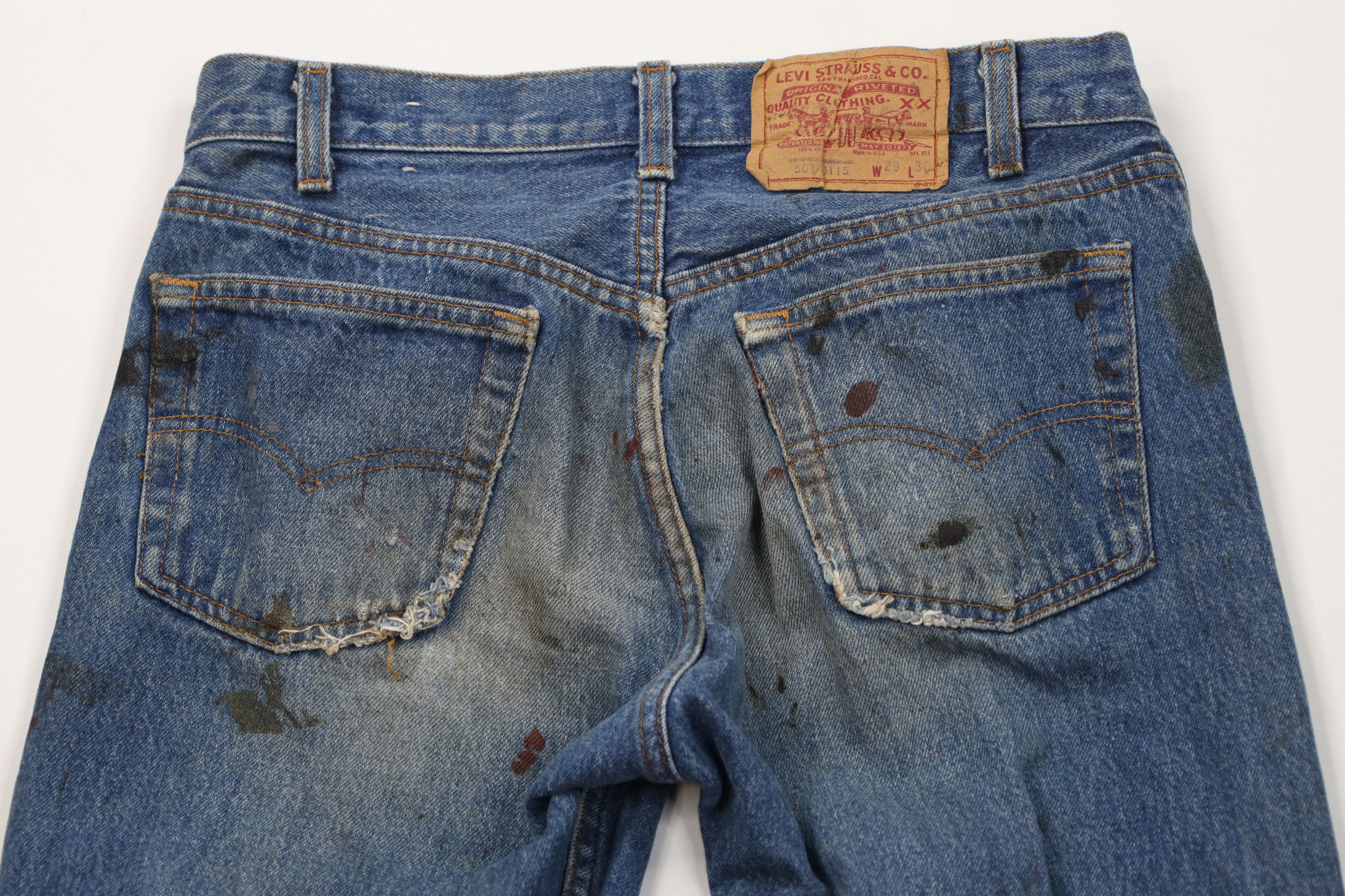Levi's Vintage 80s Levis 501xx Button Fly Straight Leg Jeans USA Size US 29 - 14 Thumbnail