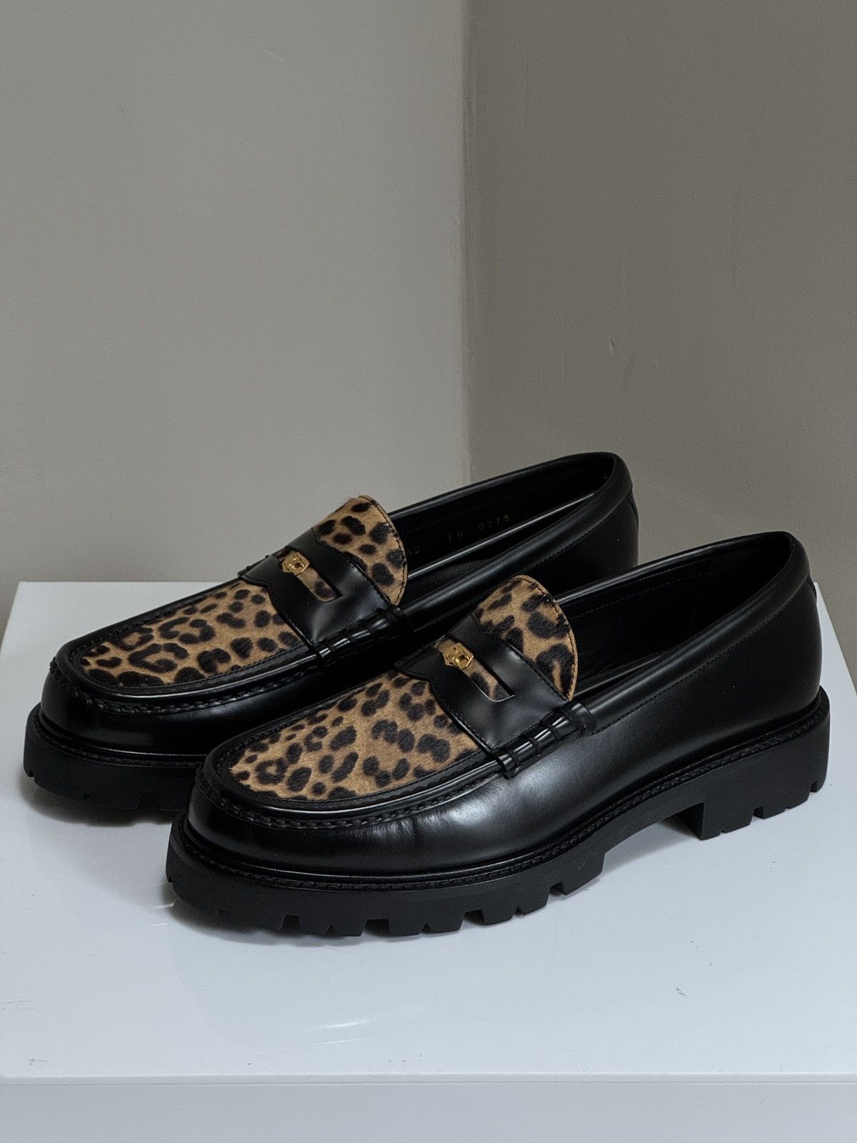 Celine Celine Homme Black Leopard Print Triomphe Loafers EU42 Size US 9 / EU 42 - 5 Thumbnail